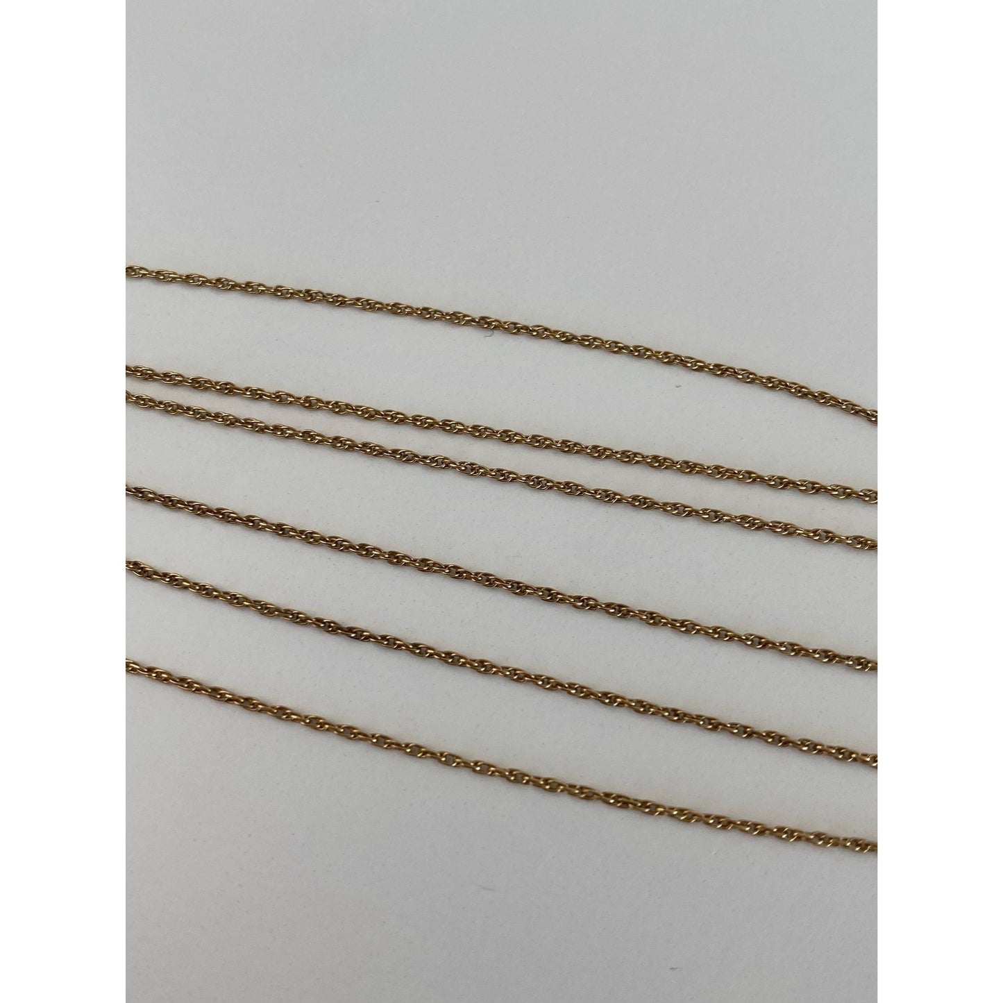 Vintage Solid 14k Yellow Gold Dainty Chain Necklace - 24.75 inches