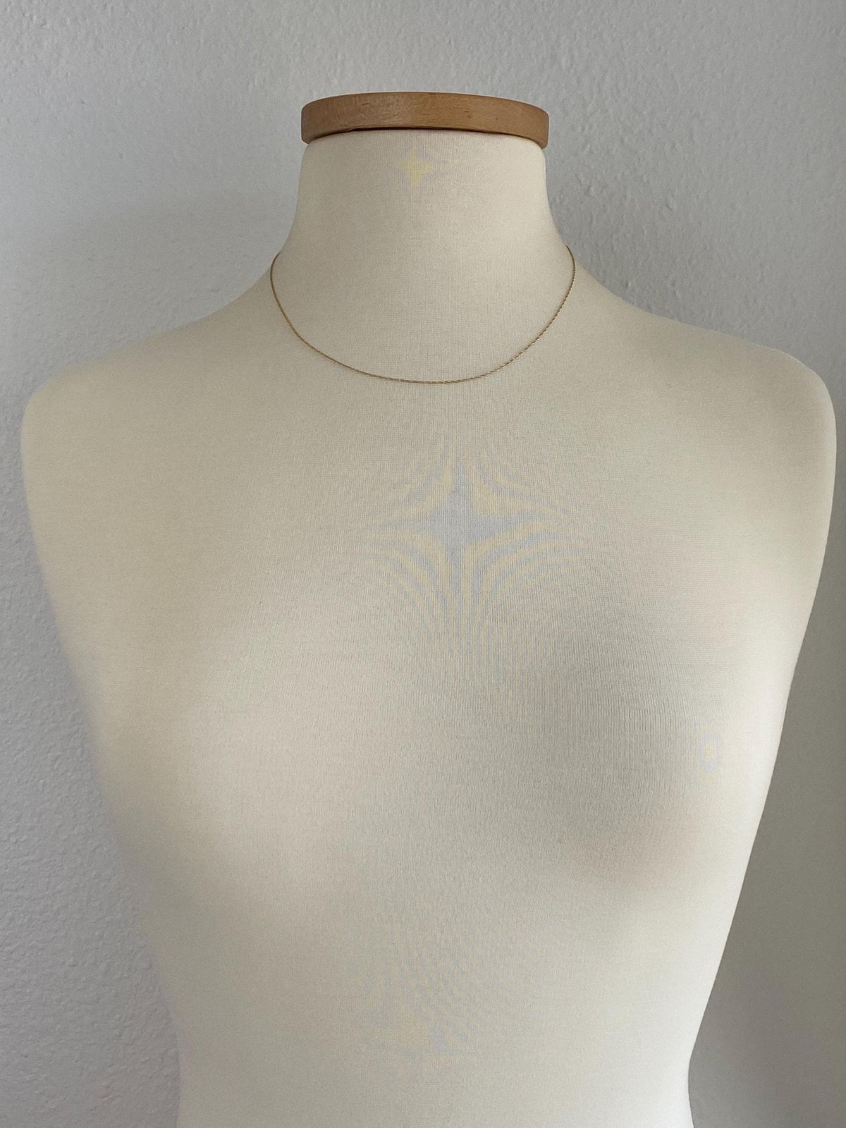 Vintage Solid 10k Yellow Gold Dainty Chain Necklace - 18.25 inches