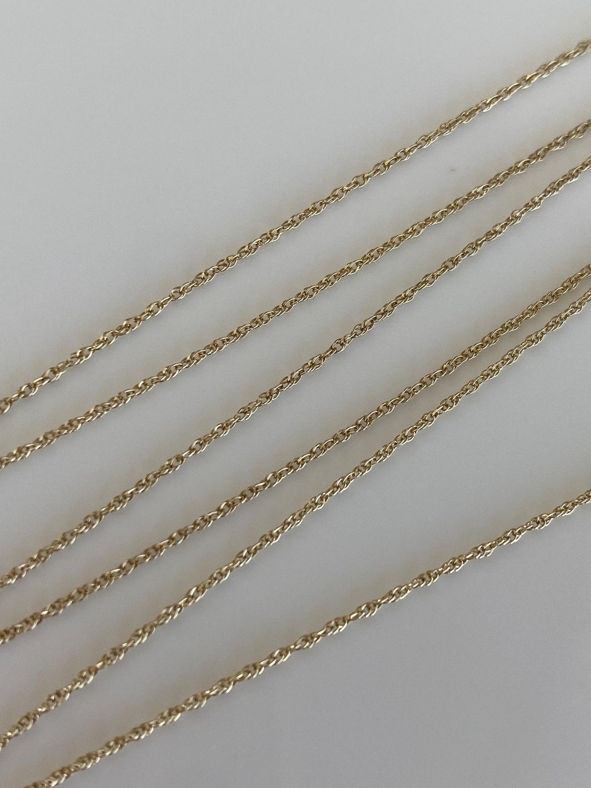 Vintage Solid 10k Yellow Gold Dainty Chain Necklace - 18.25 inches
