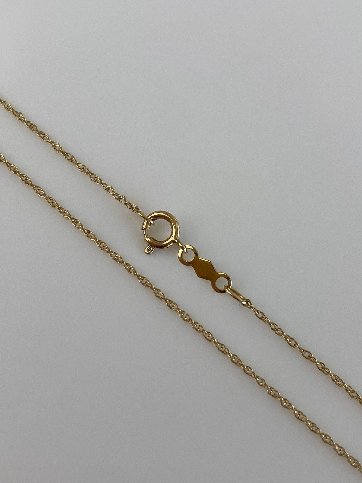 Vintage Solid 10k Yellow Gold Dainty Chain Necklace - 18.25 inches