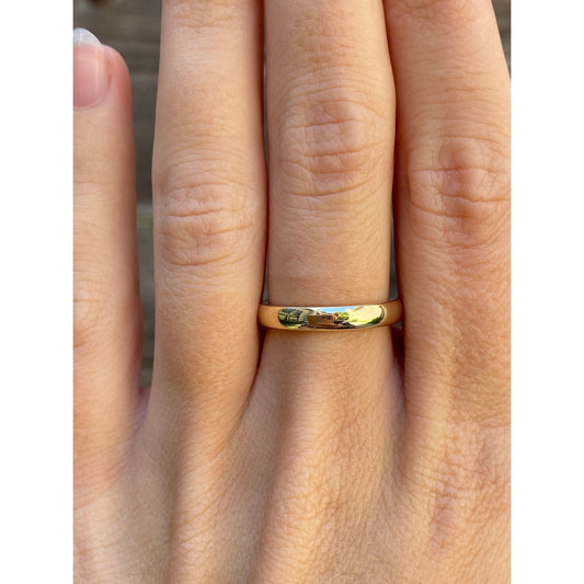 Vintage Solid 8k Yellow Gold Ring Band - Size 6.25