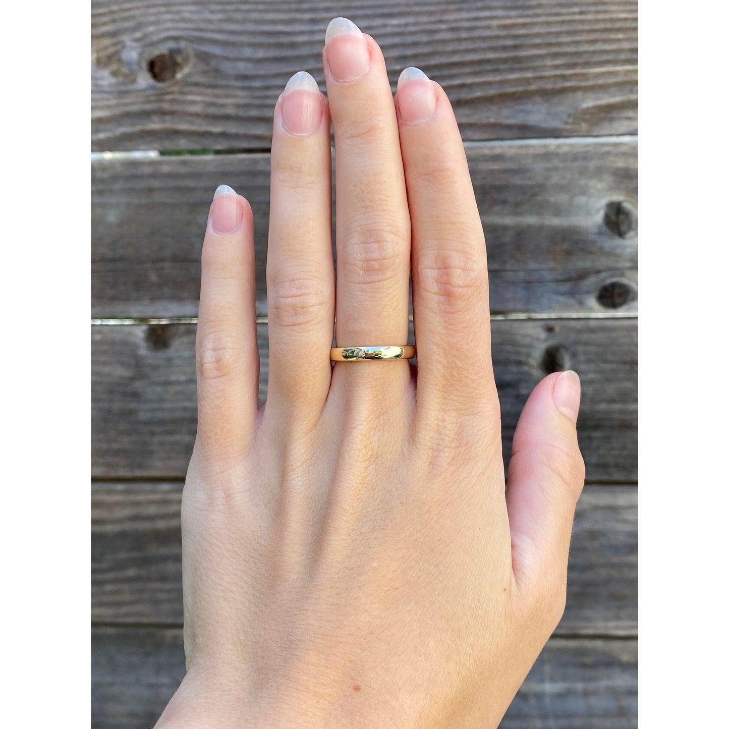 Vintage Solid 8k Yellow Gold Ring Band - Size 6.25