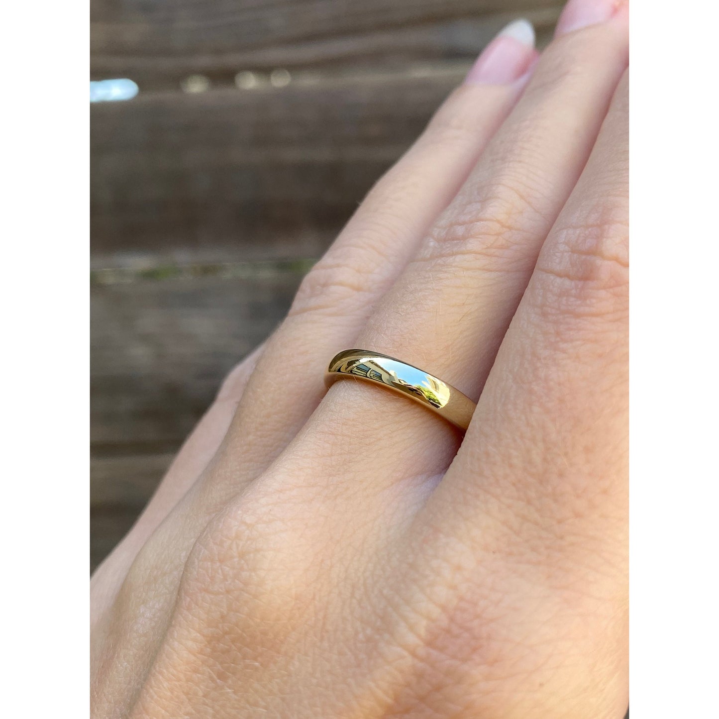 Vintage Solid 8k Yellow Gold Ring Band - Size 6.25