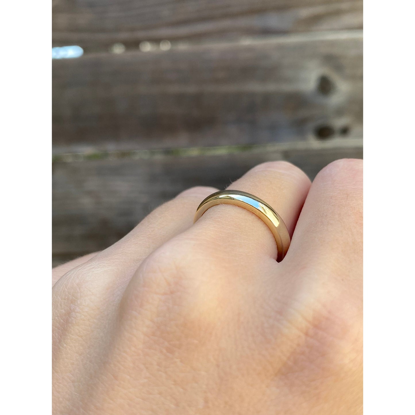 Vintage Solid 8k Yellow Gold Ring Band - Size 6.25