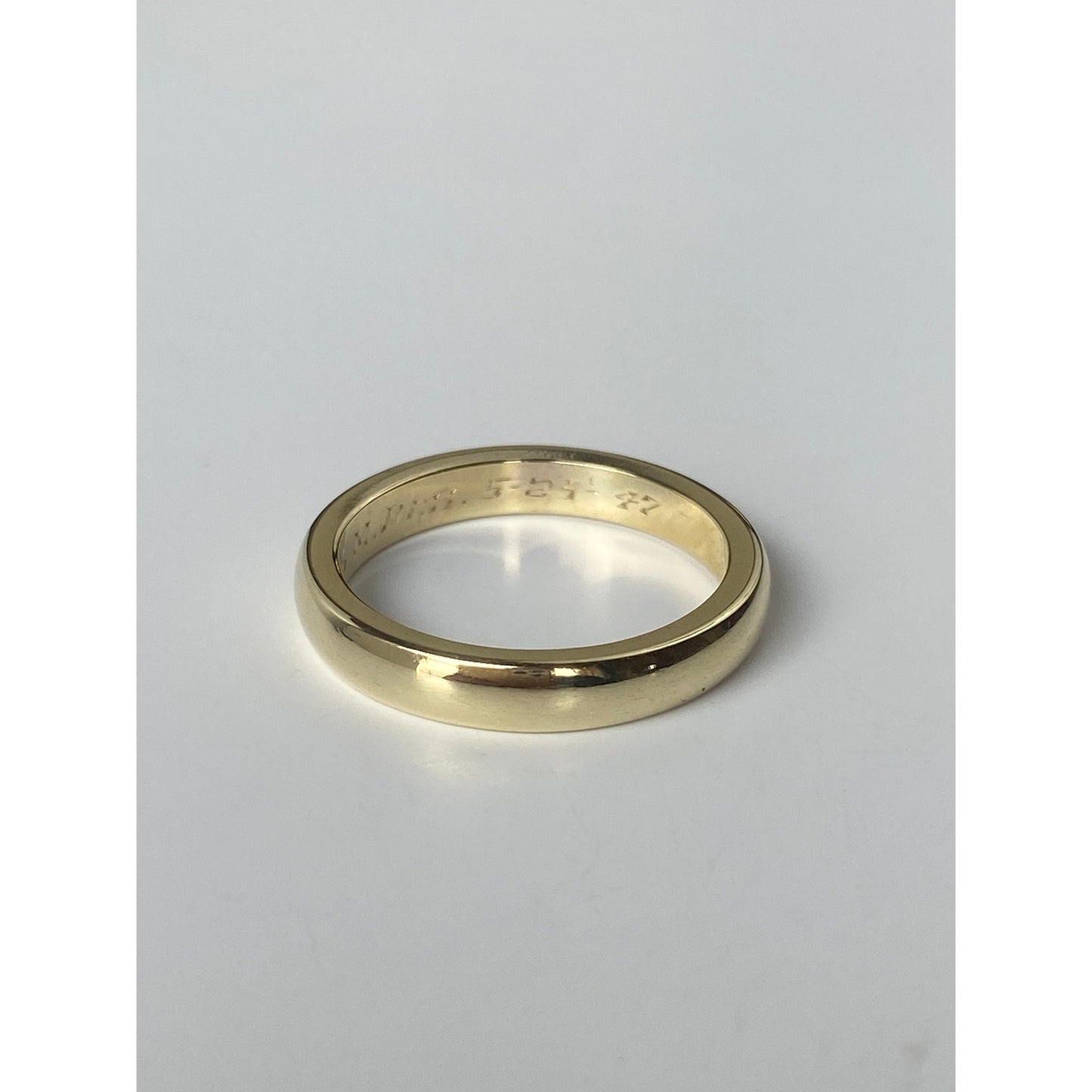 Vintage Solid 8k Yellow Gold Ring Band - Size 6.25