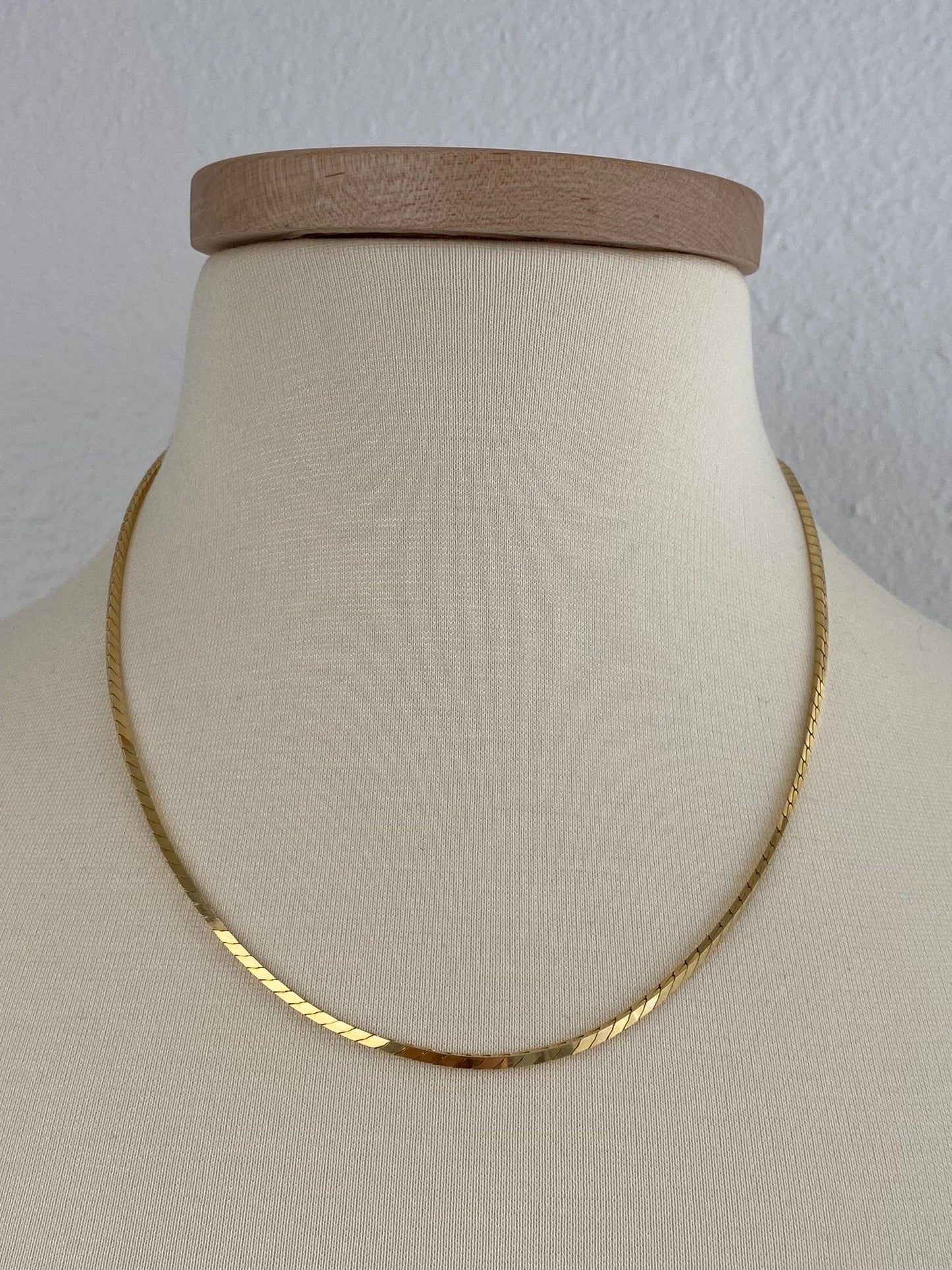 Vintage Solid 14k Yellow Gold Fancy Box Chain Necklace - 20 inches