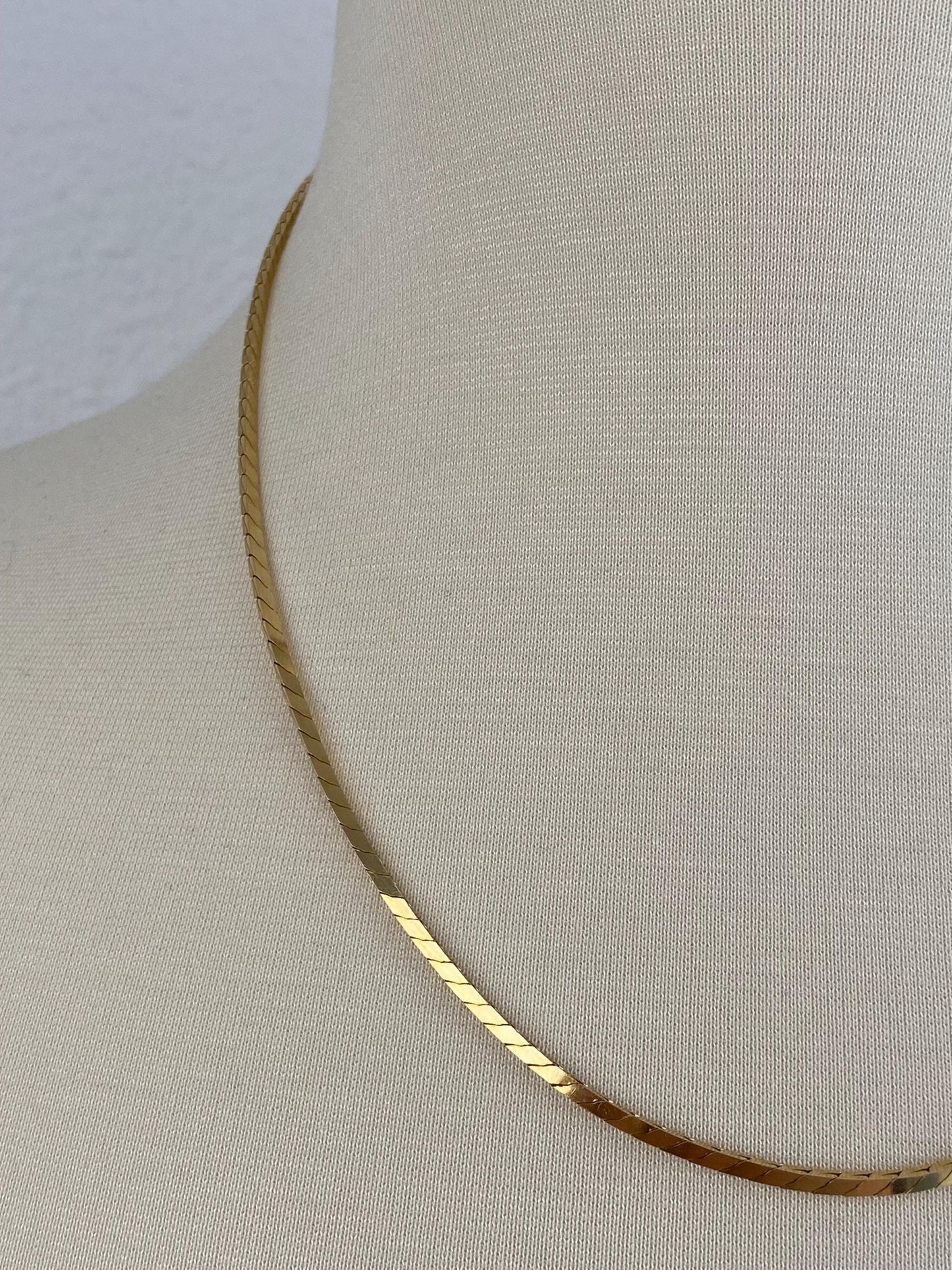 Vintage Solid 14k Yellow Gold Fancy Box Chain Necklace - 20 inches