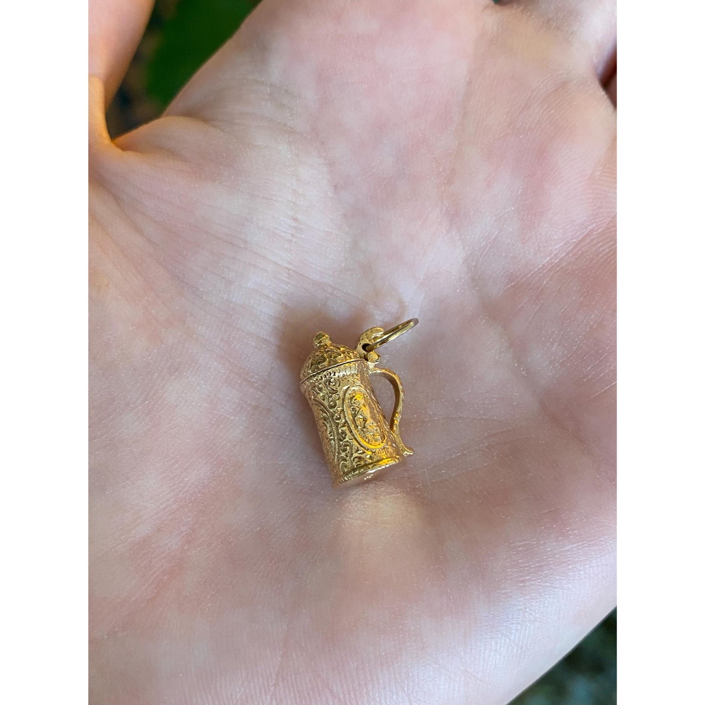 Vintage Solid  14k Yellow Gold Beer Stein Charm