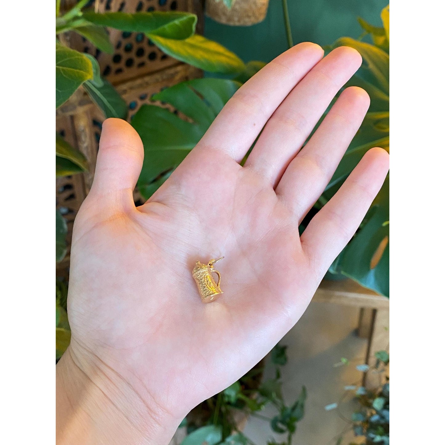 Vintage Solid  14k Yellow Gold Beer Stein Charm