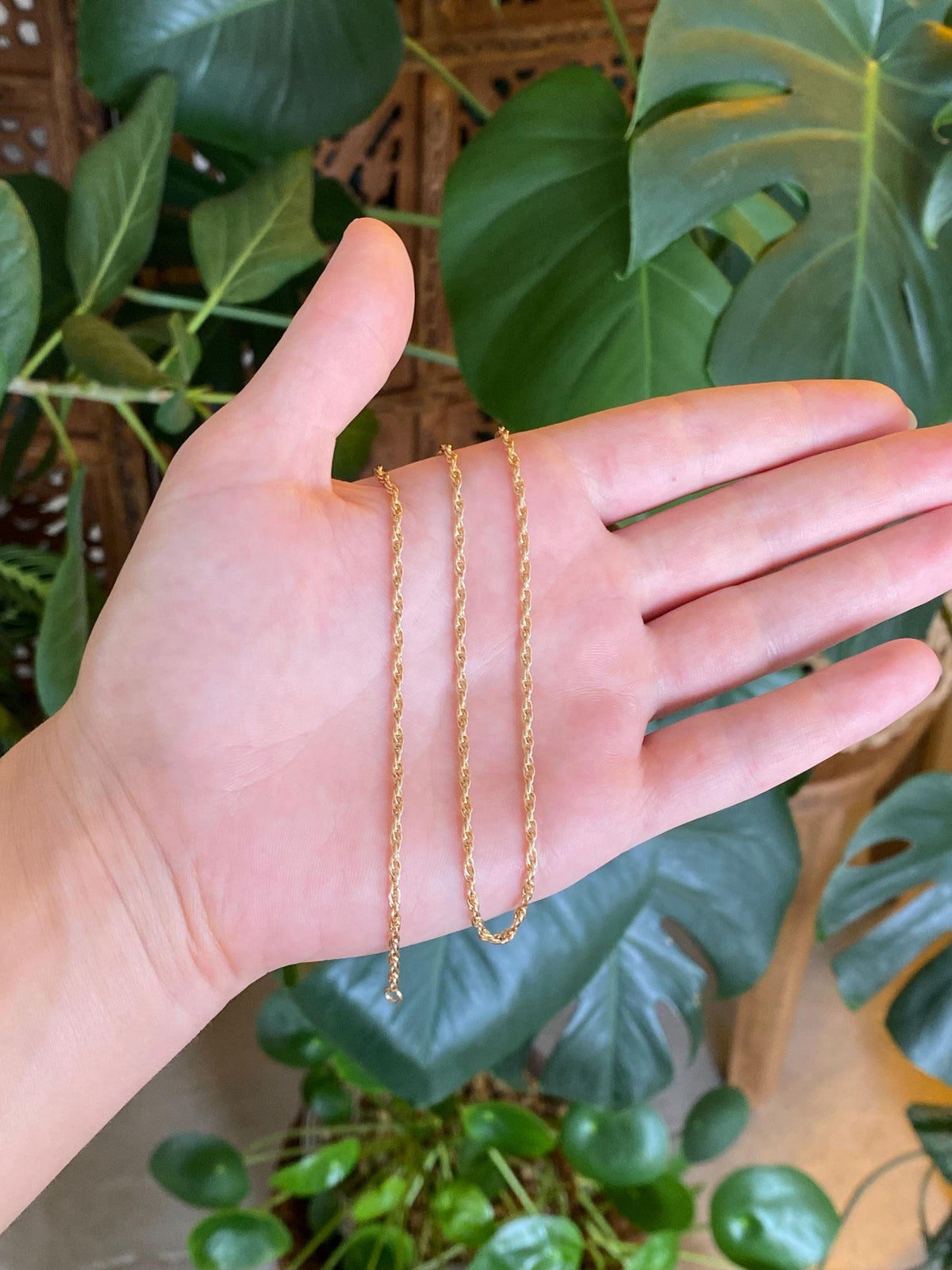 Vintage Solid 14k Yellow Gold Chain Necklace - 20 inches