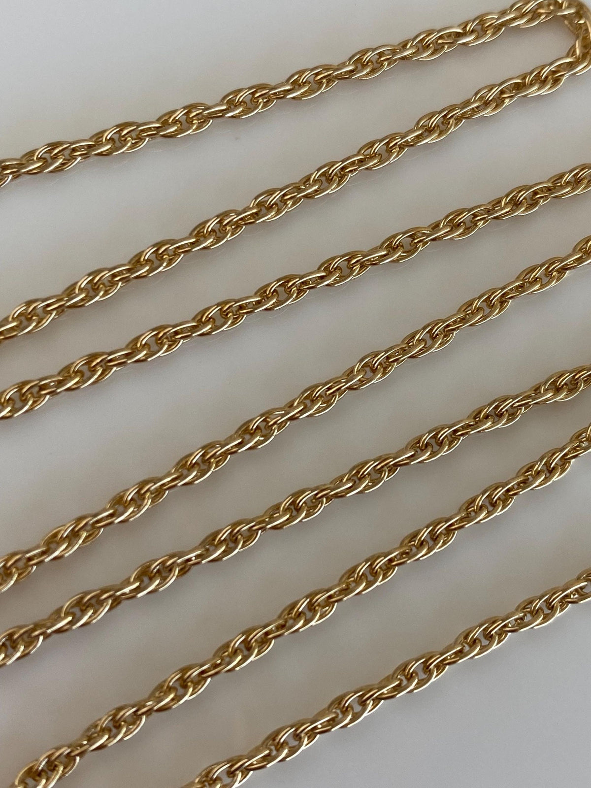Vintage Solid 14k Yellow Gold Chain Necklace - 20 inches