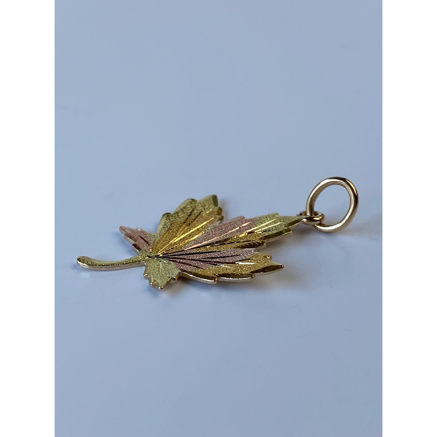 Vintage Solid 10k Black Hills Gold Maple Leaf Charm
