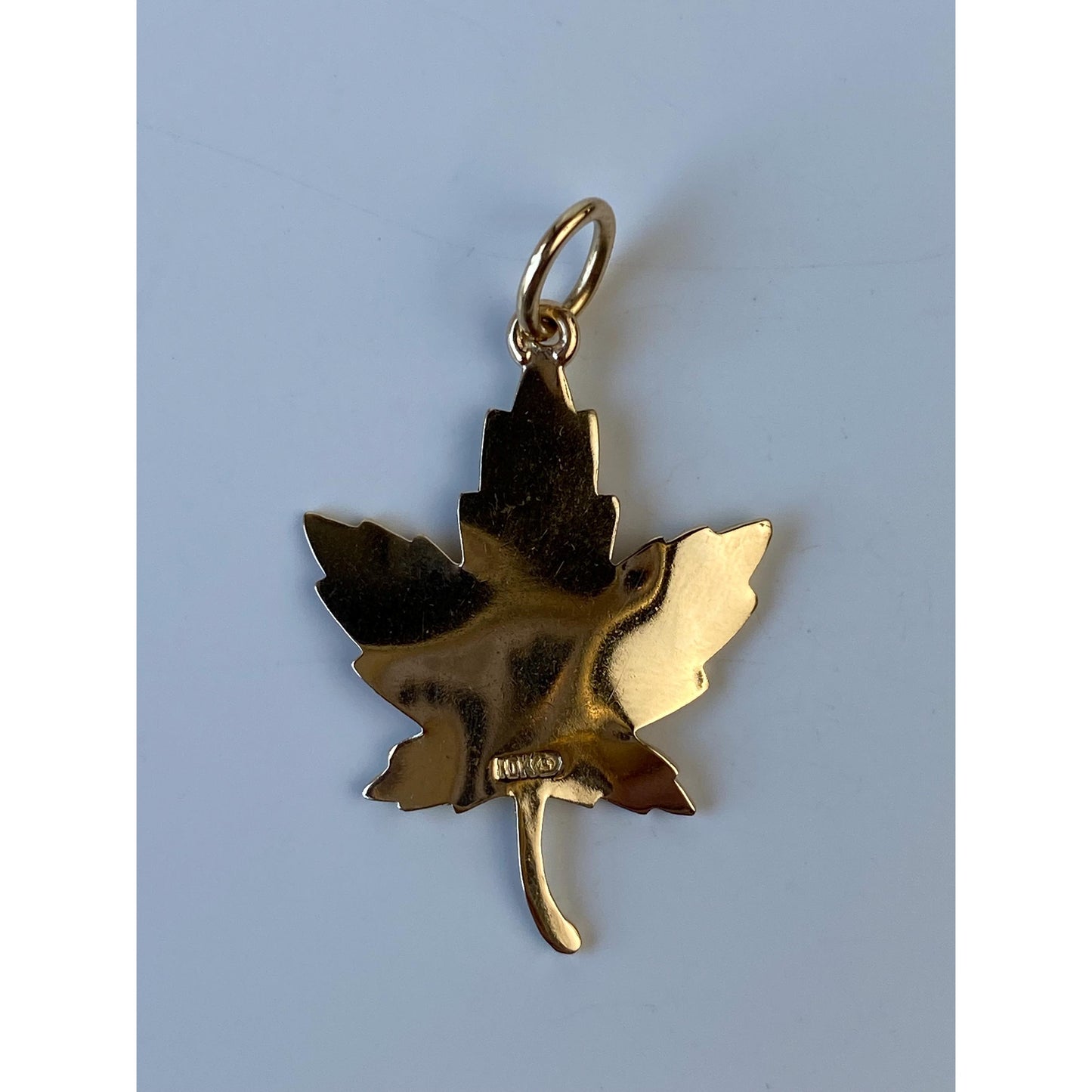 Vintage Solid 10k Black Hills Gold Maple Leaf Charm