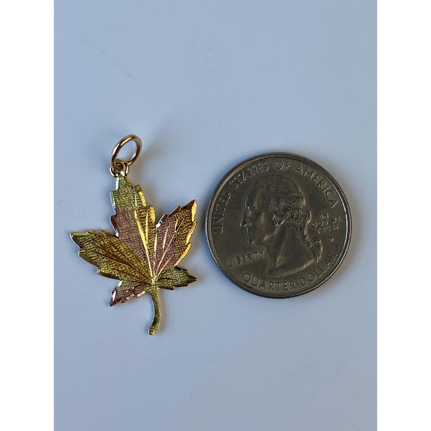 Vintage Solid 10k Black Hills Gold Maple Leaf Charm