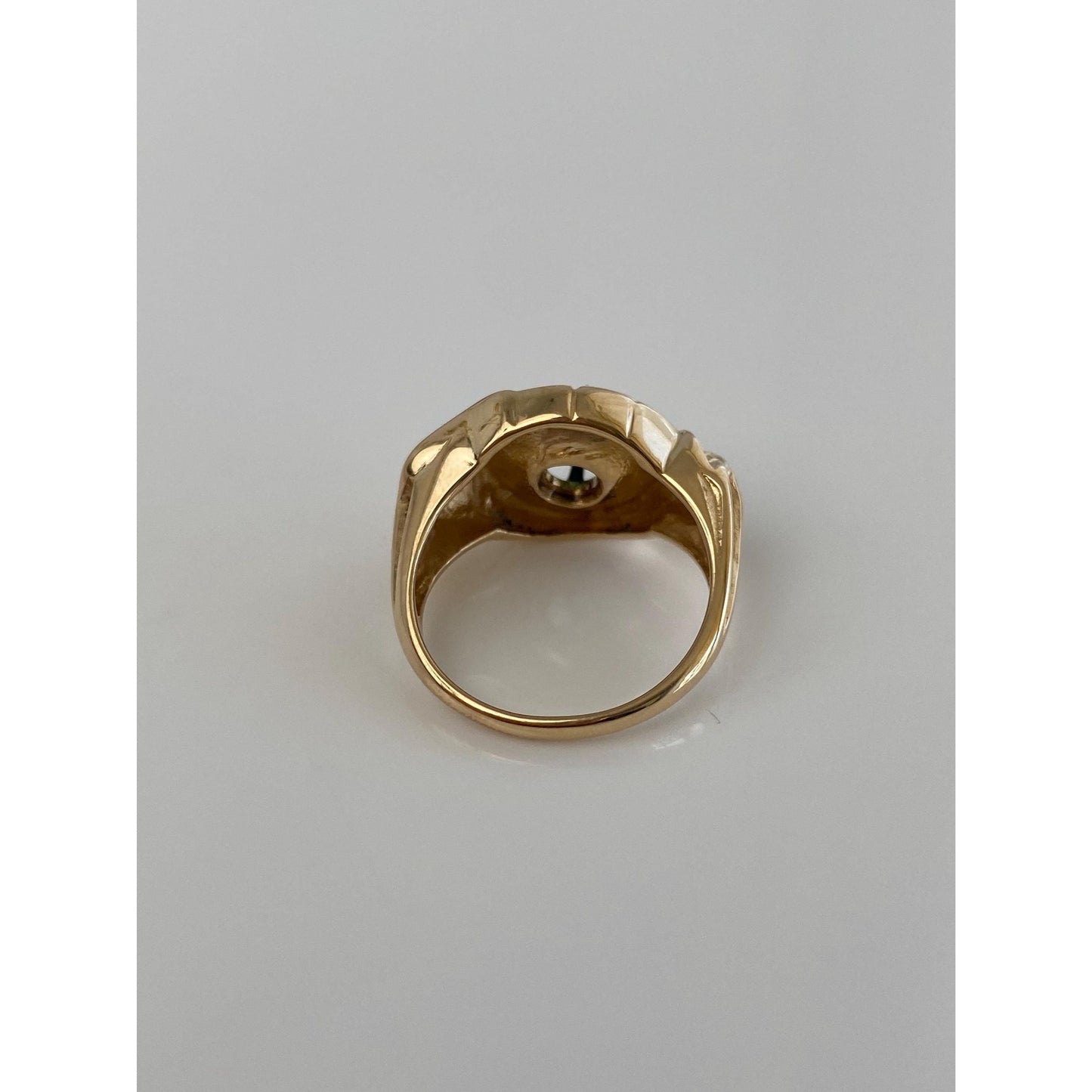 Vintage Solid 14k Yellow Gold Topaz Ring - Size 5.75