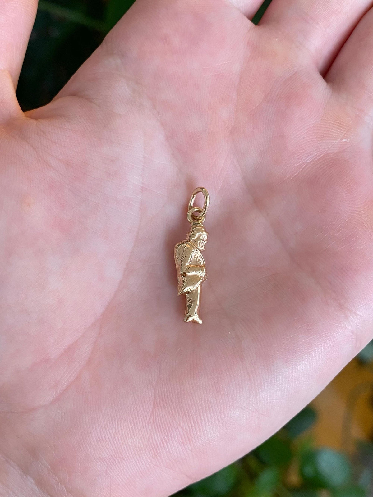 Vintage 14k Yellow Gold Man Charm