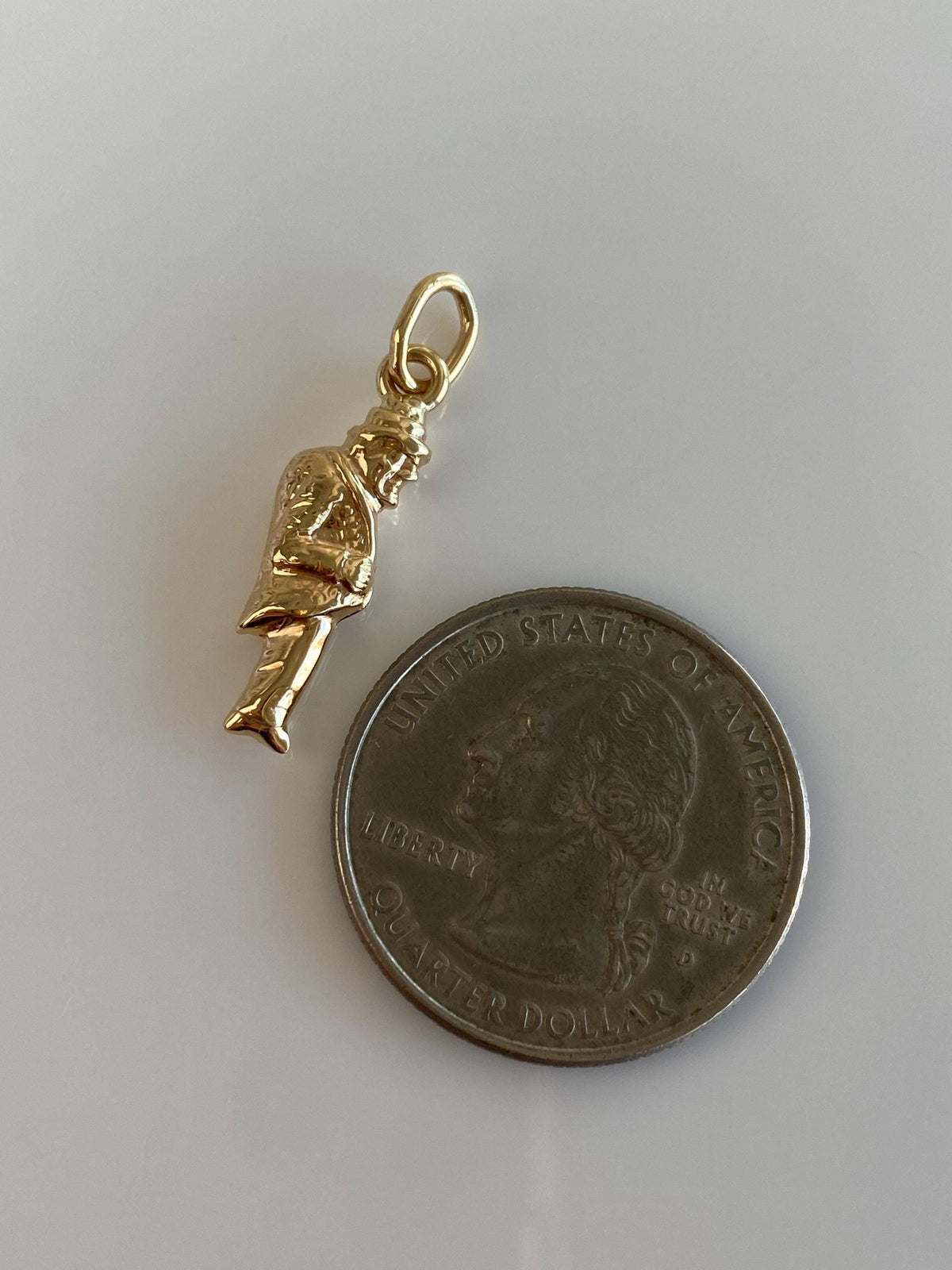 Vintage 14k Yellow Gold Man Charm