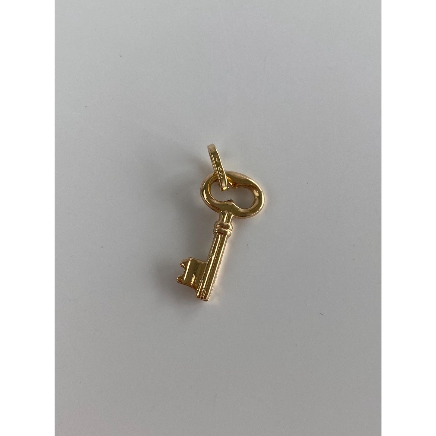 Vintage 14k Yellow Gold Skeleton Key Charm