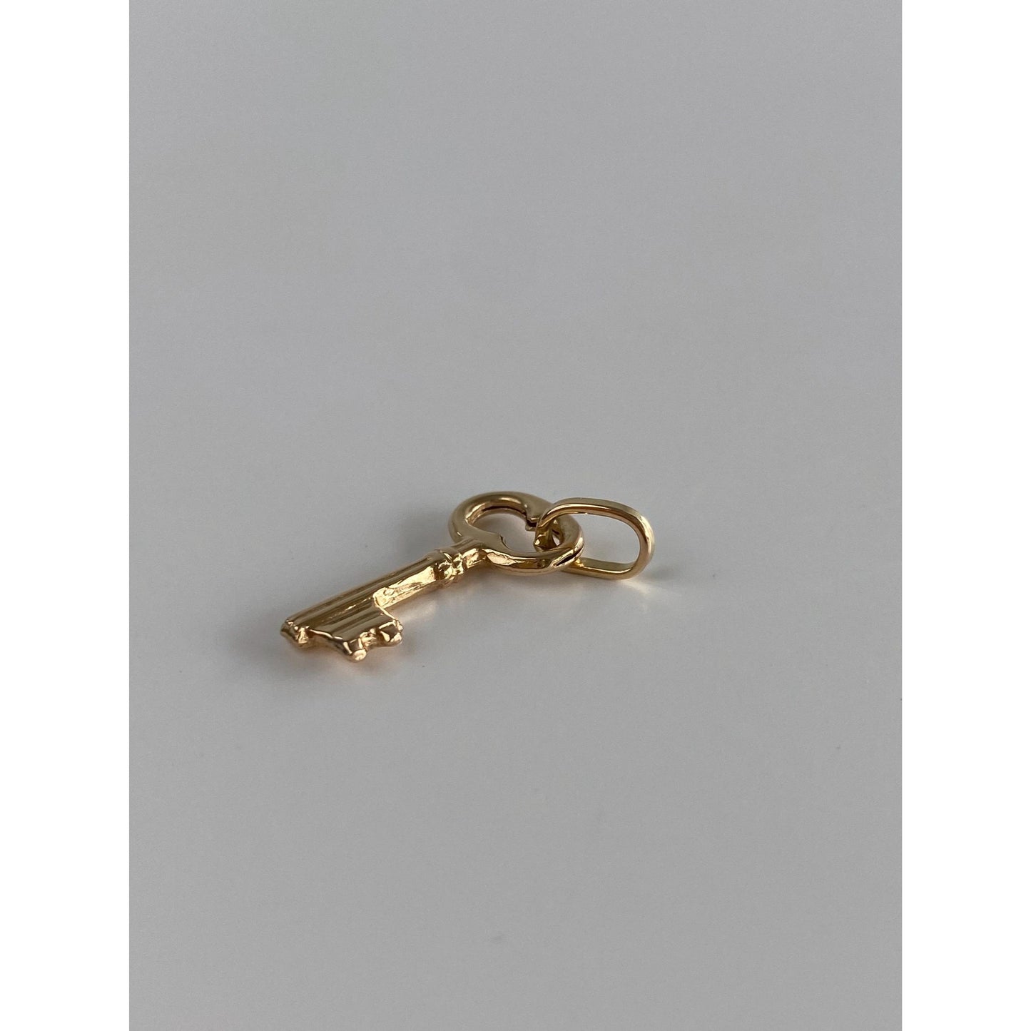 Vintage 14k Yellow Gold Skeleton Key Charm