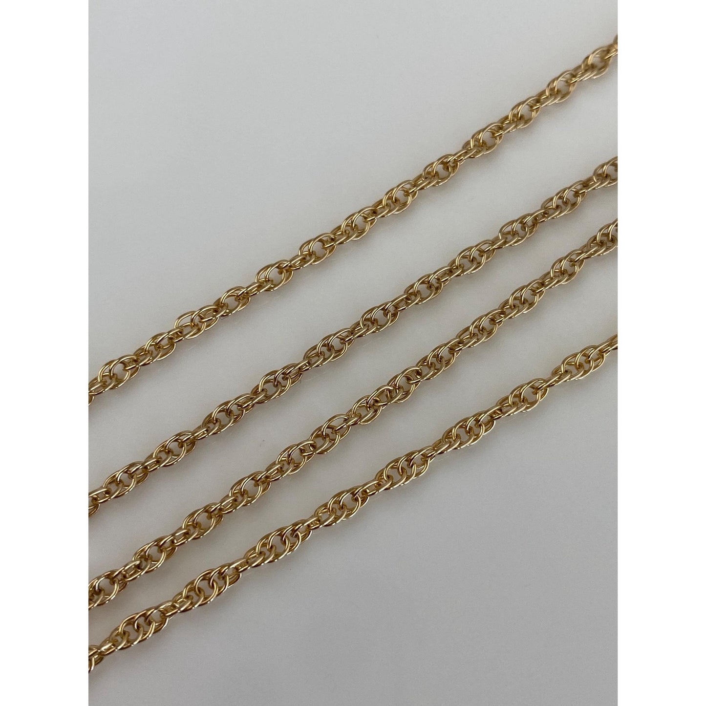 Vintage Solid 14k Yellow Gold Chain Necklace - 16.25 inches