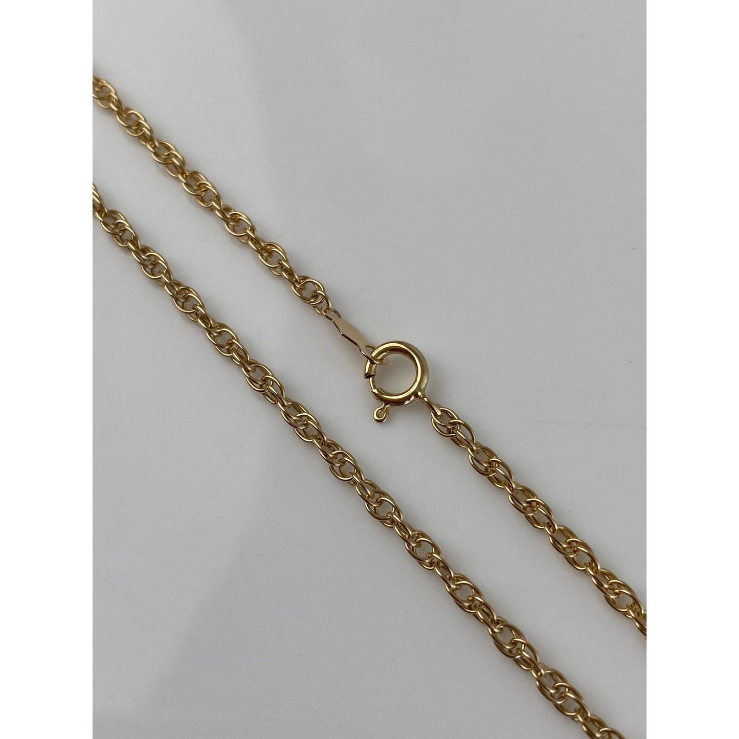 Vintage Solid 14k Yellow Gold Chain Necklace - 16.25 inches