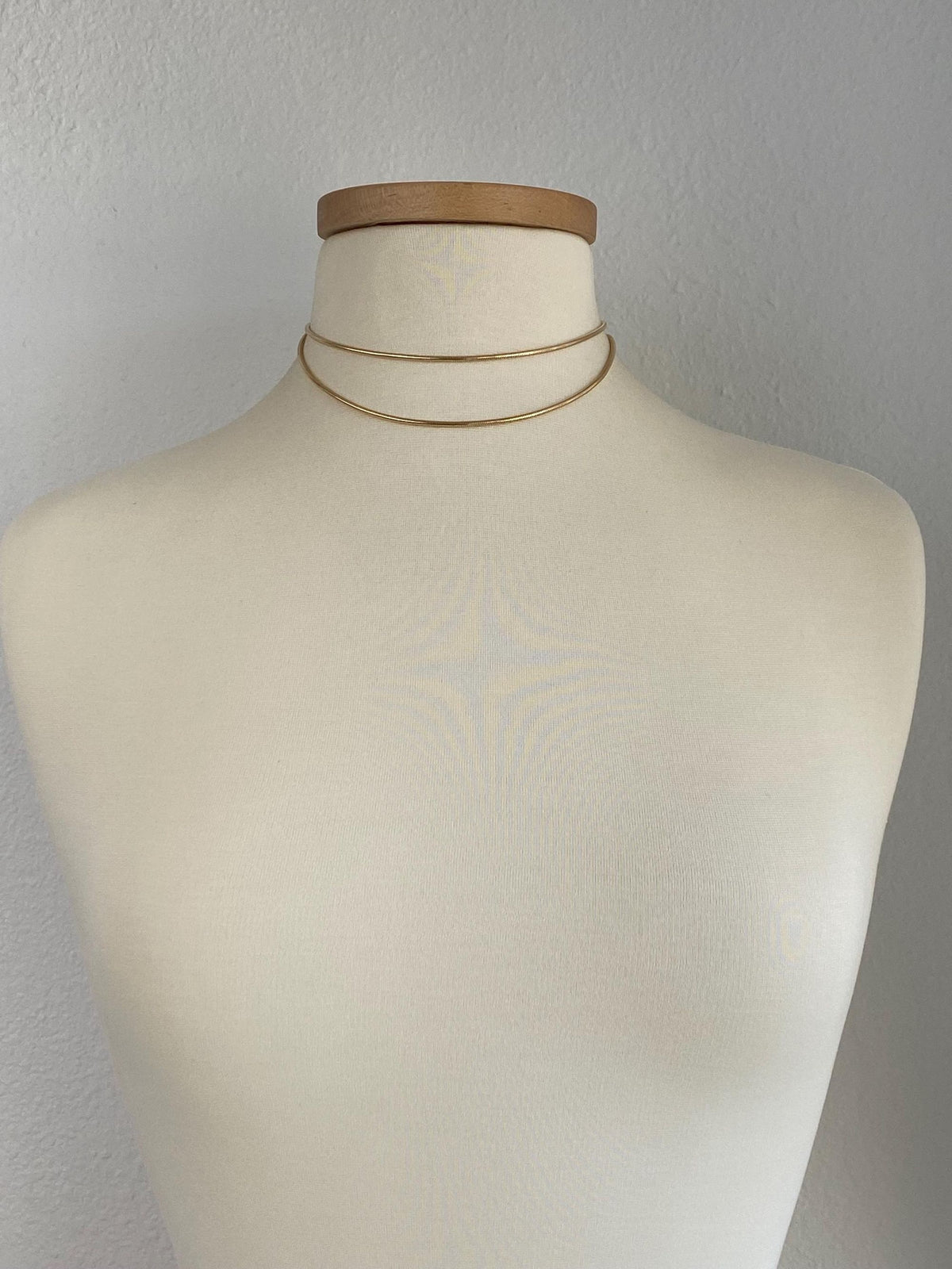 Vintage Solid 14k Yellow Gold Long Snake Chain Necklace - 30.5 inches