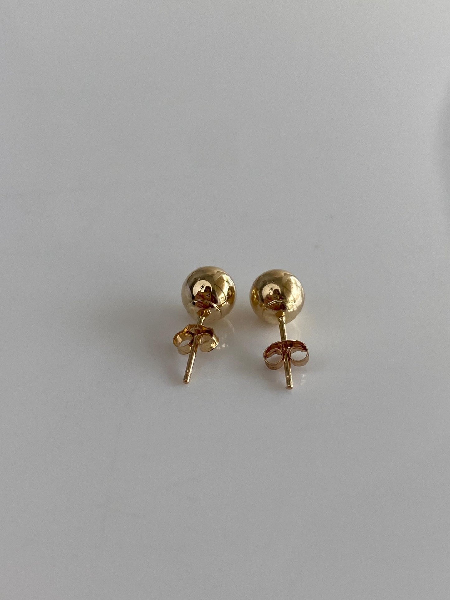 Vintage 10k Yellow Gold Ball Stud Earrings