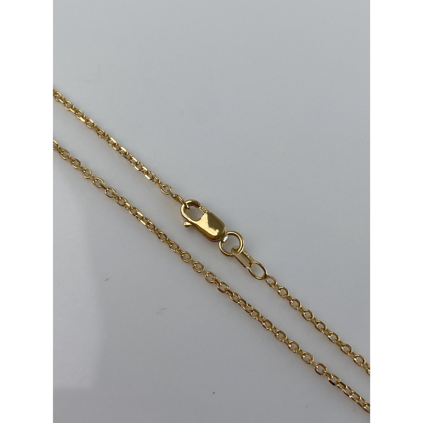 Vintage Solid 14k Yellow Gold Cable Link Chain - 18 inches