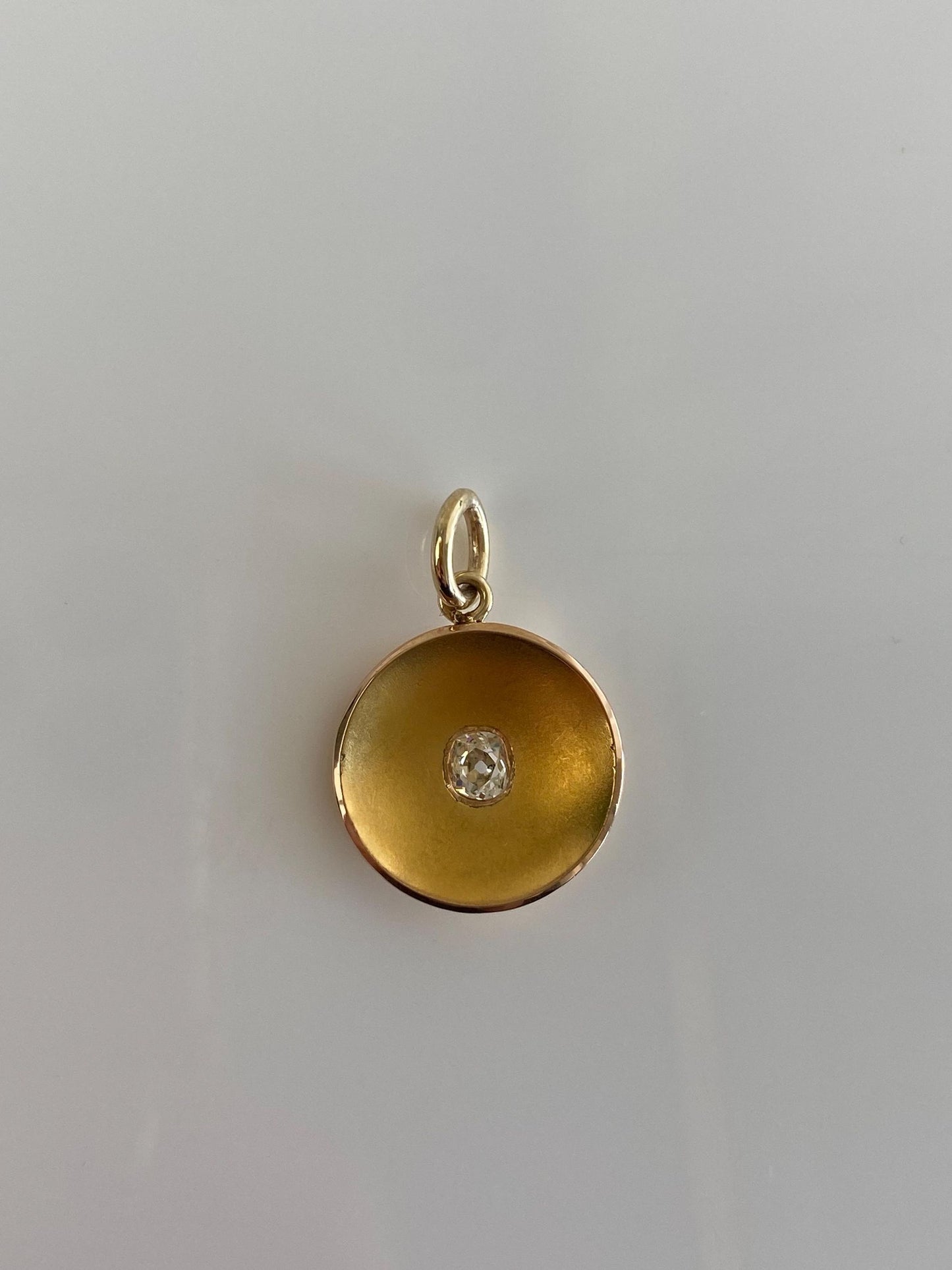 Vintage Solid 21k Yellow Gold Old Mine Diamond Charm