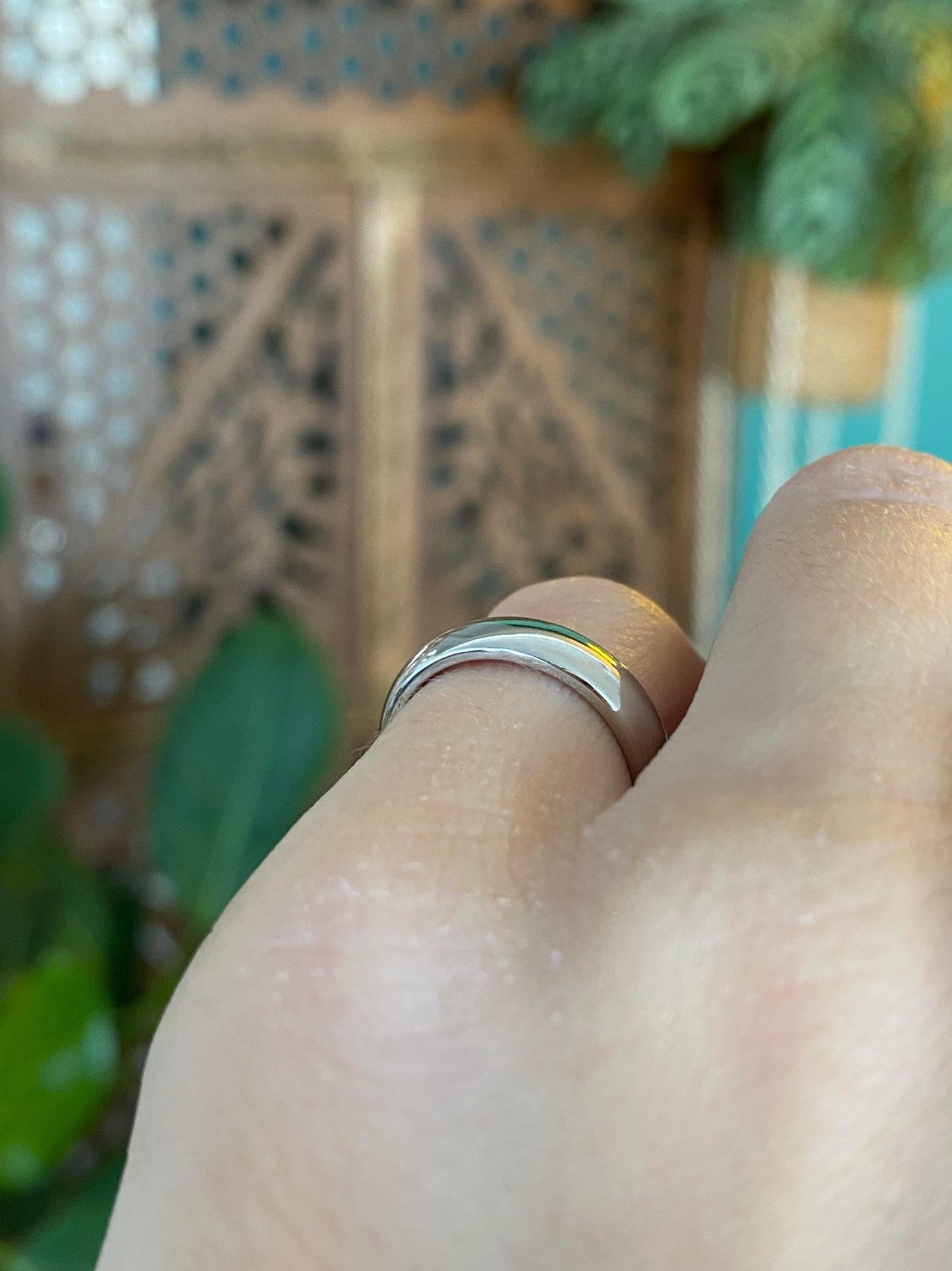 Vintage Solid Palladium Ring Band - Size 4.25