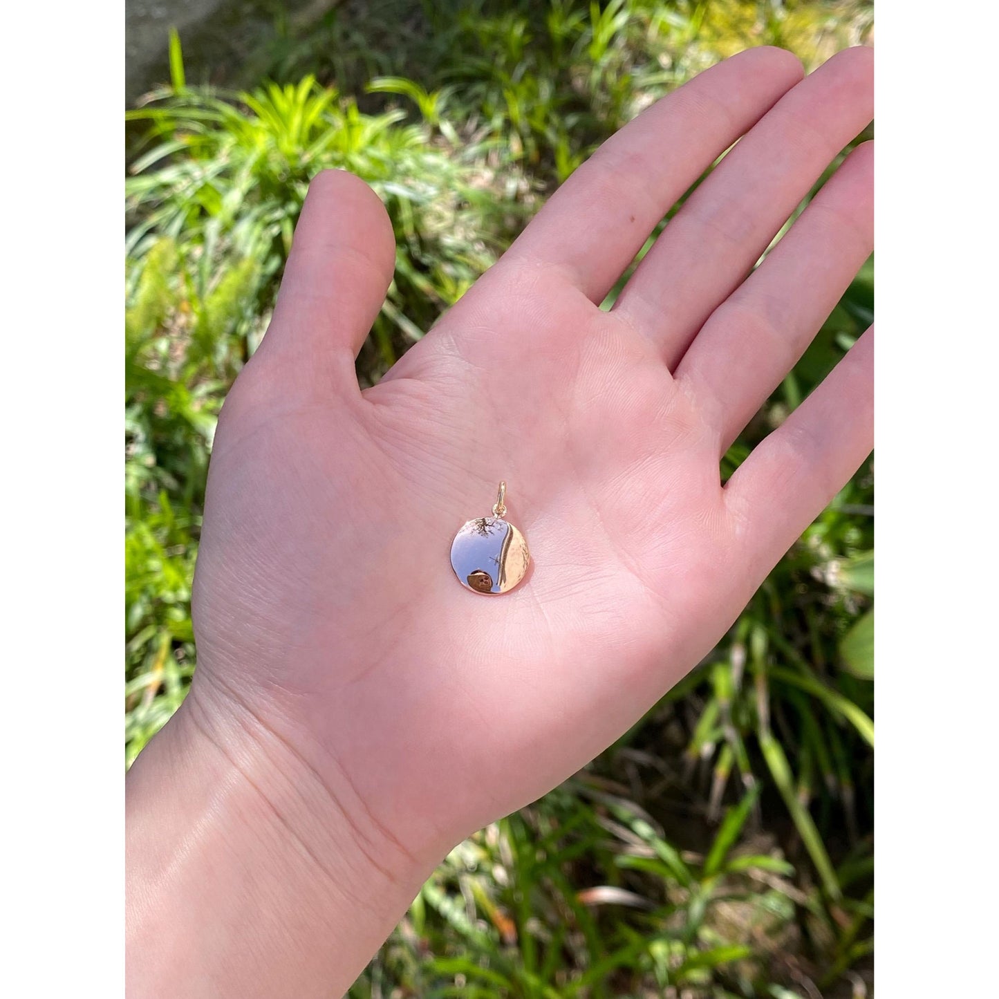 Vintage Solid 18k Rose Gold Cufflink Conversion Charm