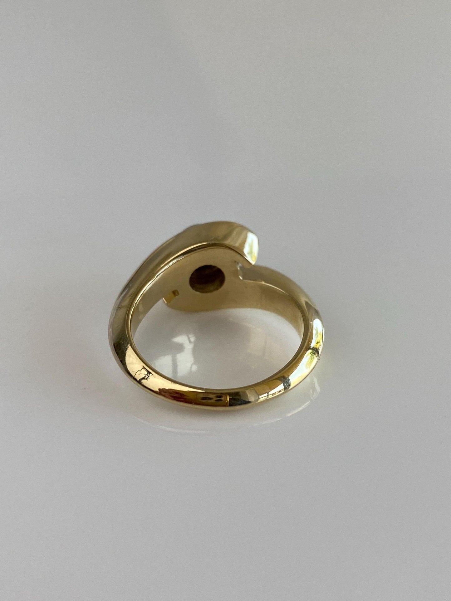 Solid 14k Yellow Gold 0.5ct Diamond Twist Ring - Size 6.5