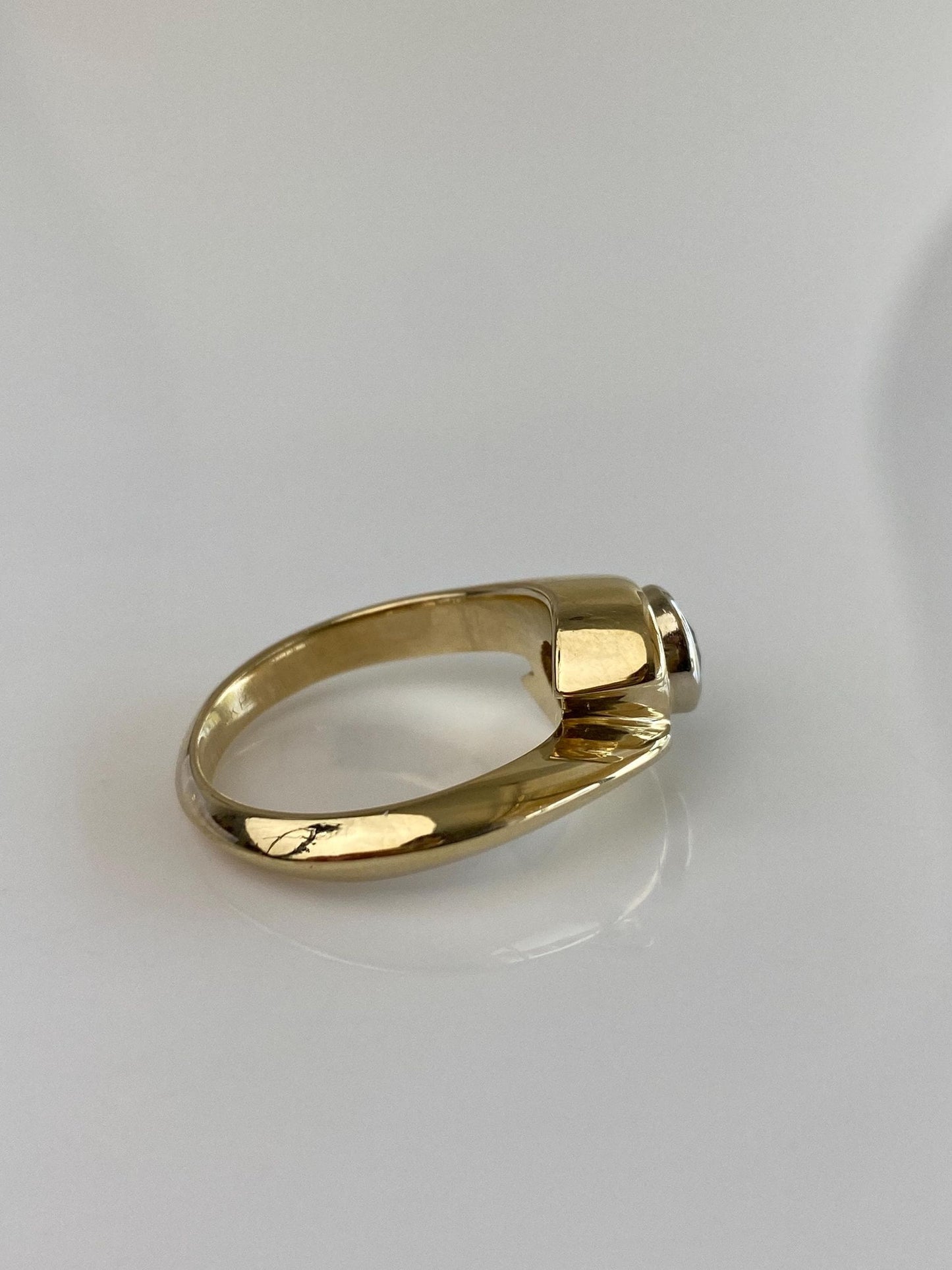 Solid 14k Yellow Gold 0.5ct Diamond Twist Ring - Size 6.5