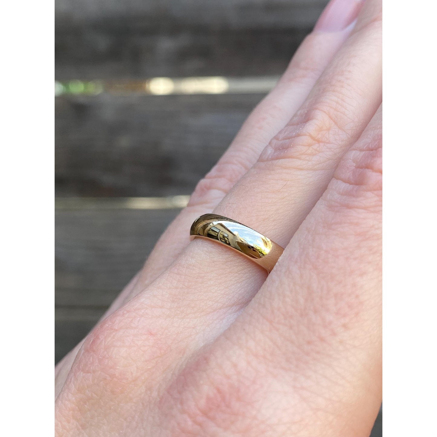 Vintage Solid 14k Yellow Gold Ring Band - Size 7