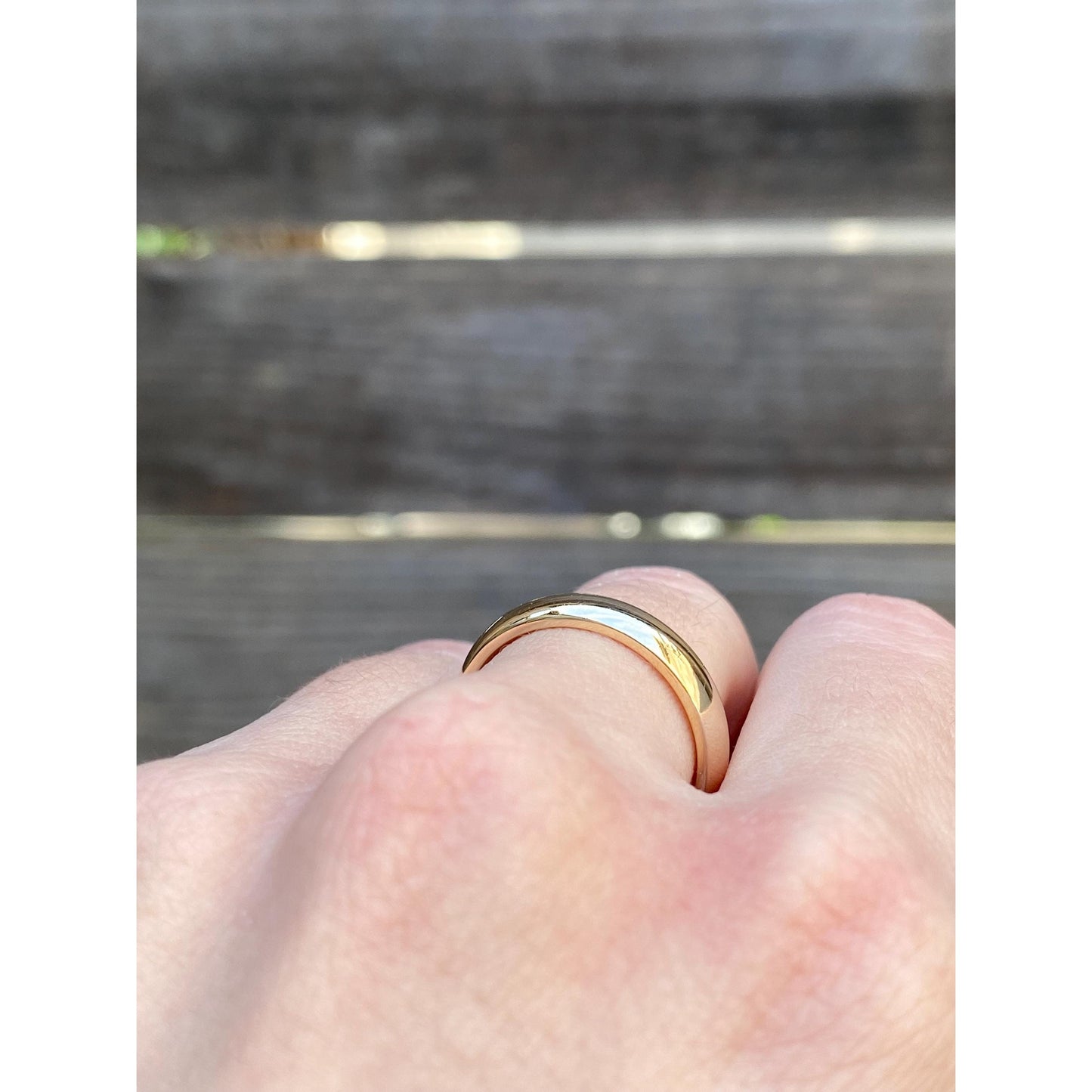 Vintage Solid 14k Yellow Gold Ring Band - Size 7