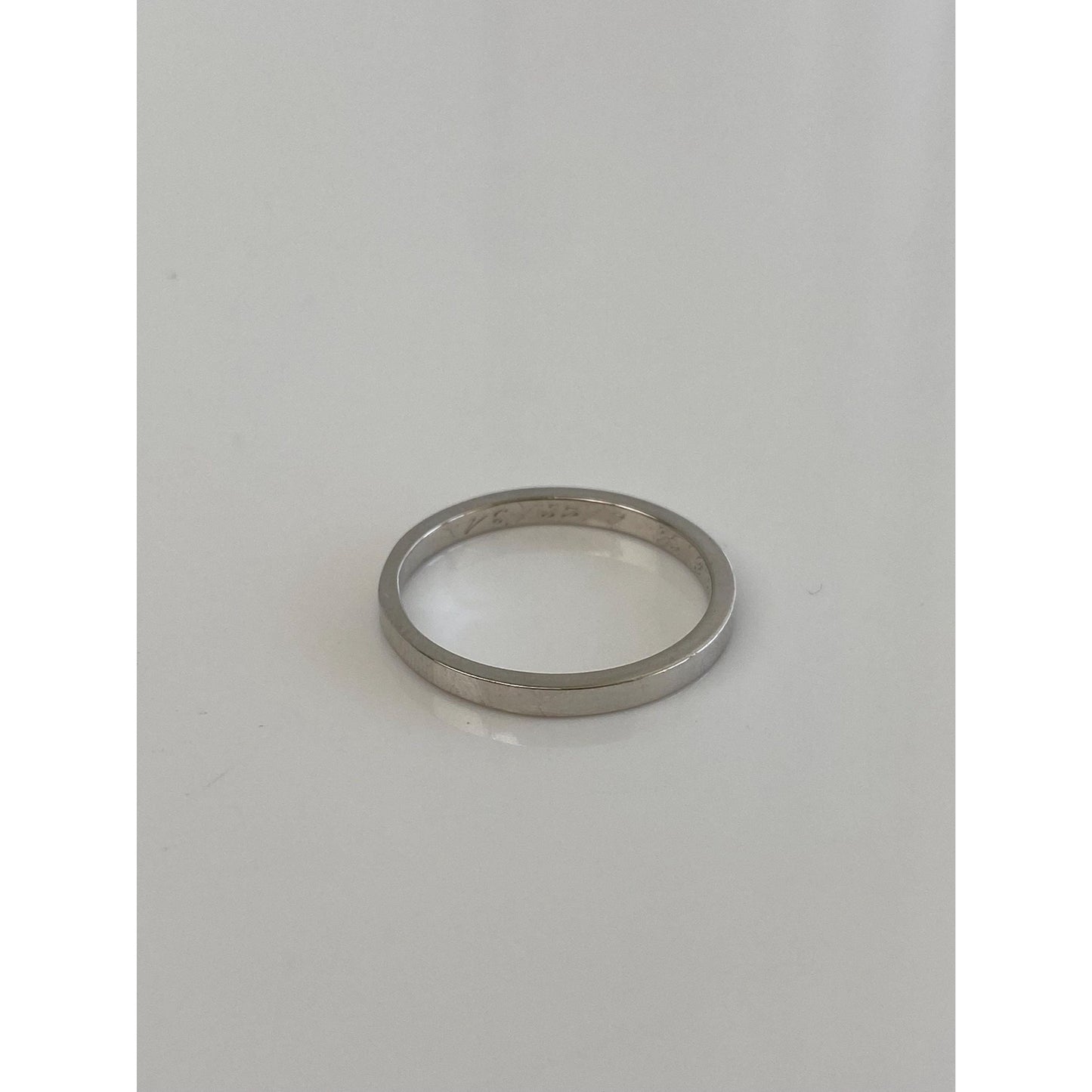 Solid Platinum Ring Band - Size 7.75