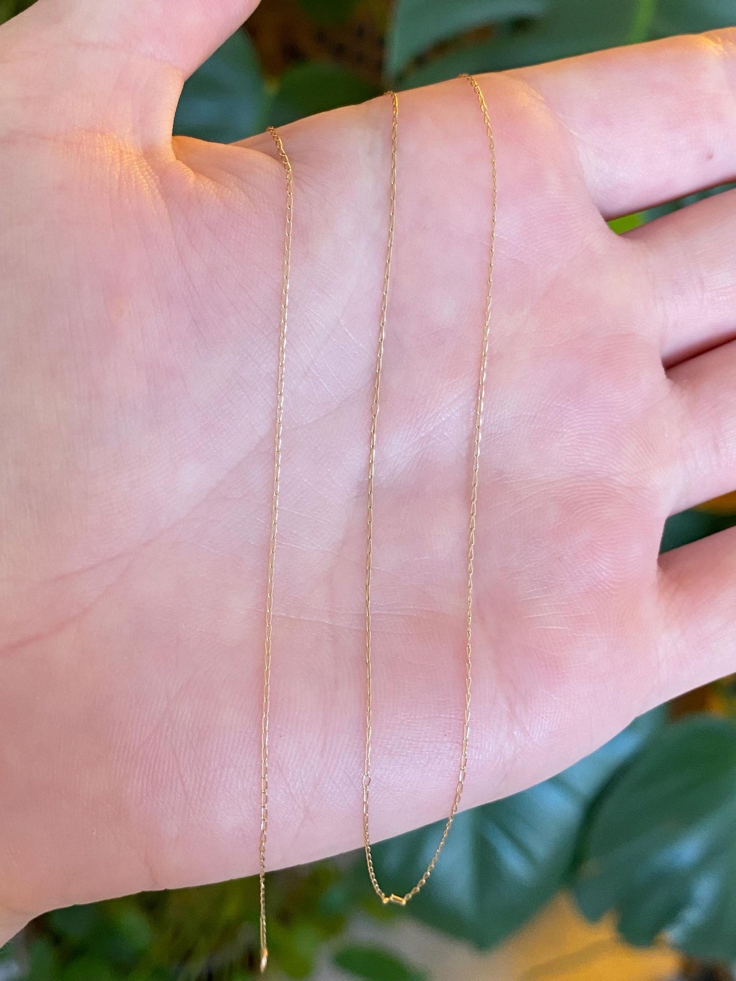 Vintage Solid 14k Yellow Gold Dainty Chain Necklace - 20.5 inches