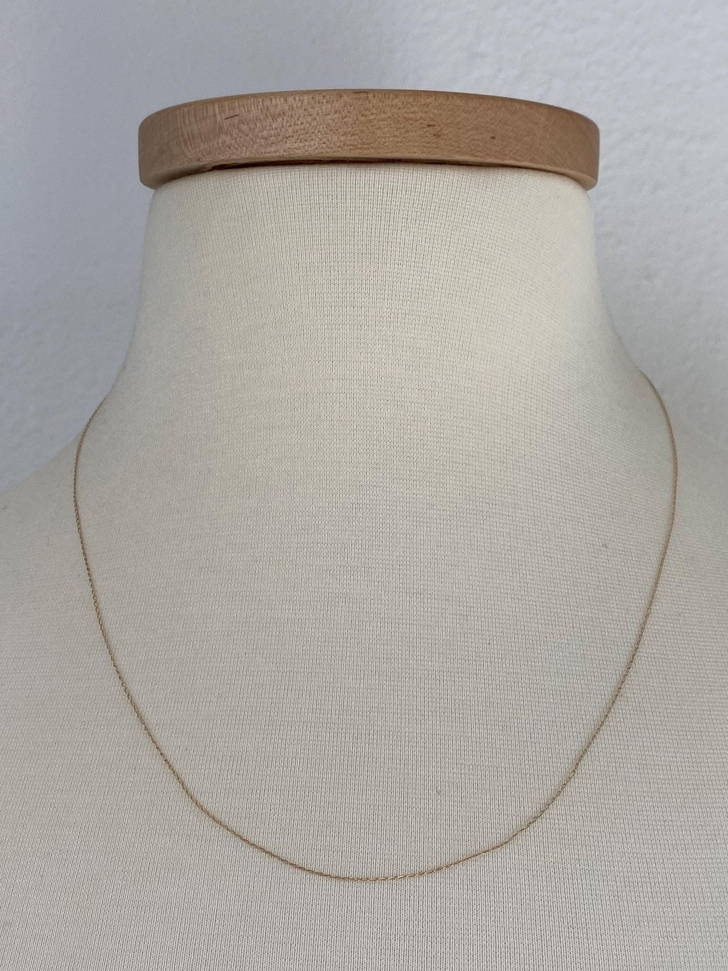 Vintage Solid 14k Yellow Gold Dainty Chain Necklace - 20.5 inches