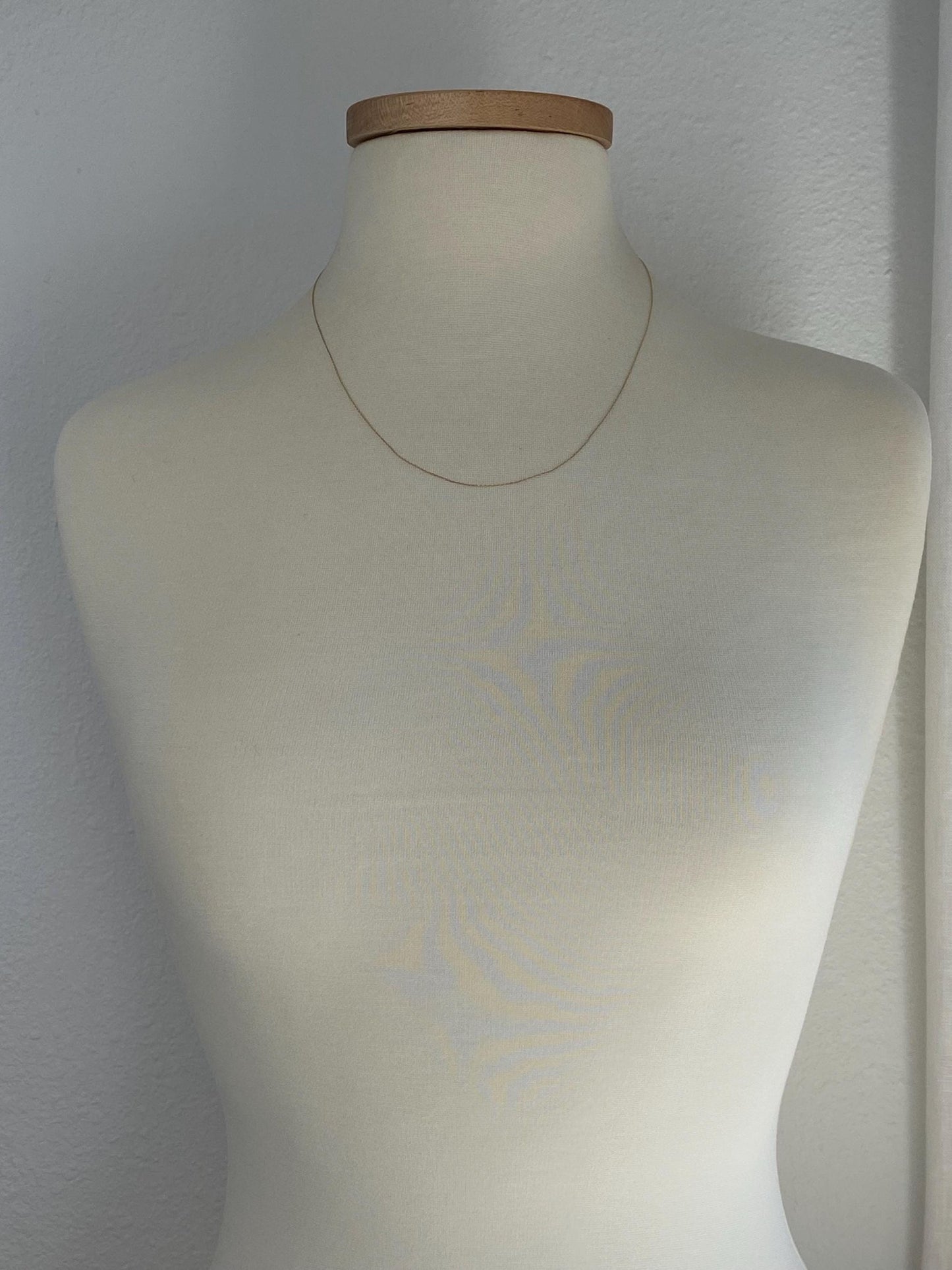 Vintage Solid 14k Yellow Gold Dainty Chain Necklace - 20.5 inches