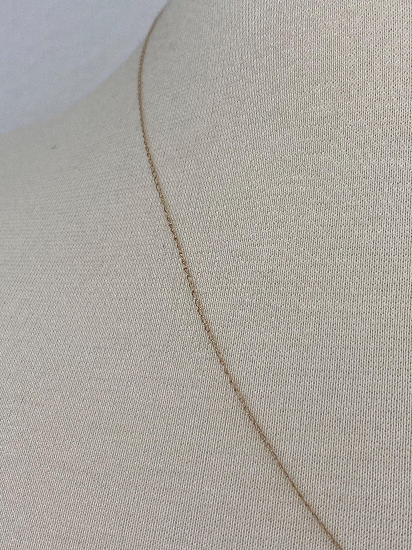 Vintage Solid 14k Yellow Gold Dainty Chain Necklace - 20.5 inches