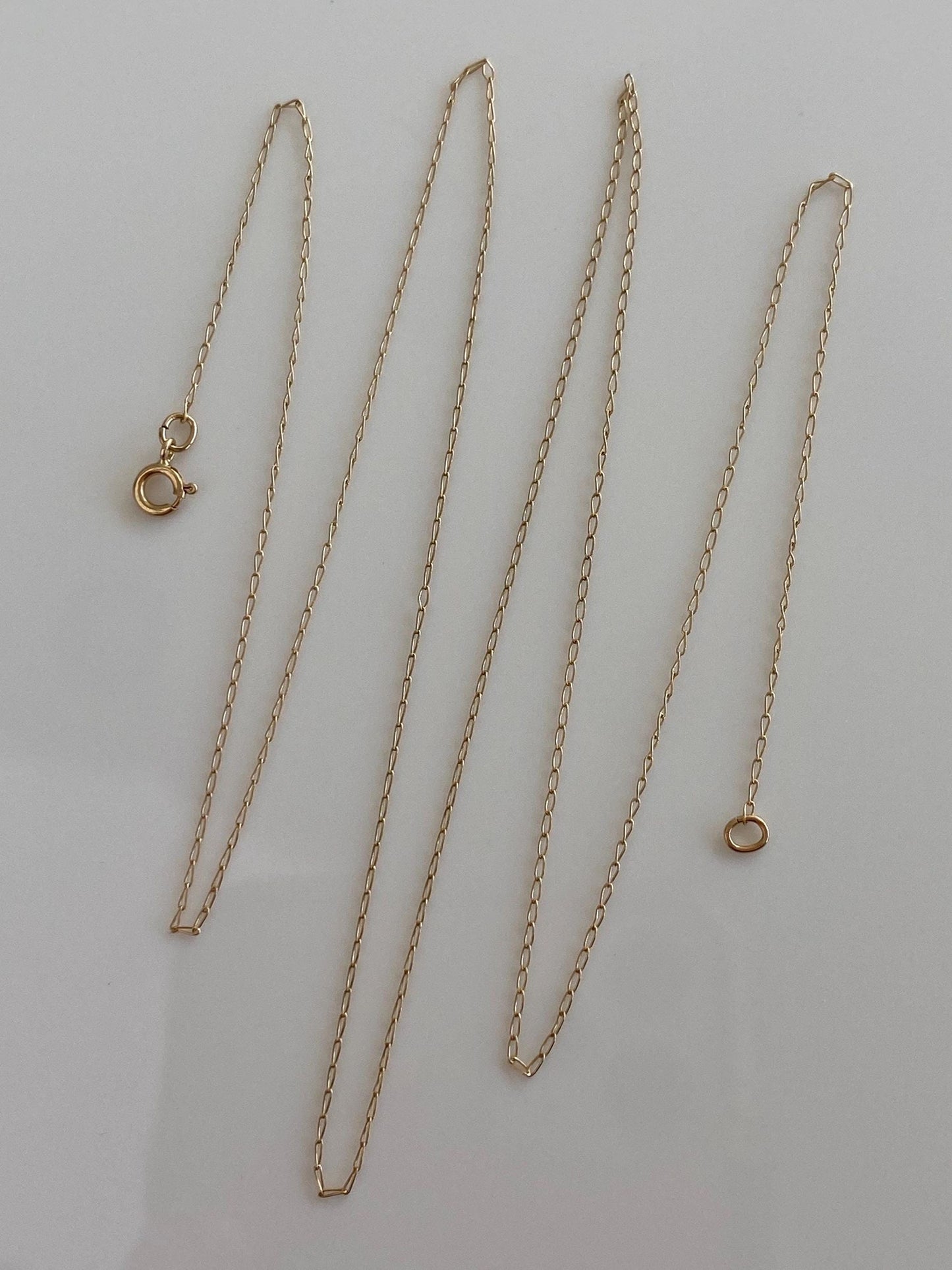 Vintage Solid 14k Yellow Gold Dainty Chain Necklace - 20.5 inches
