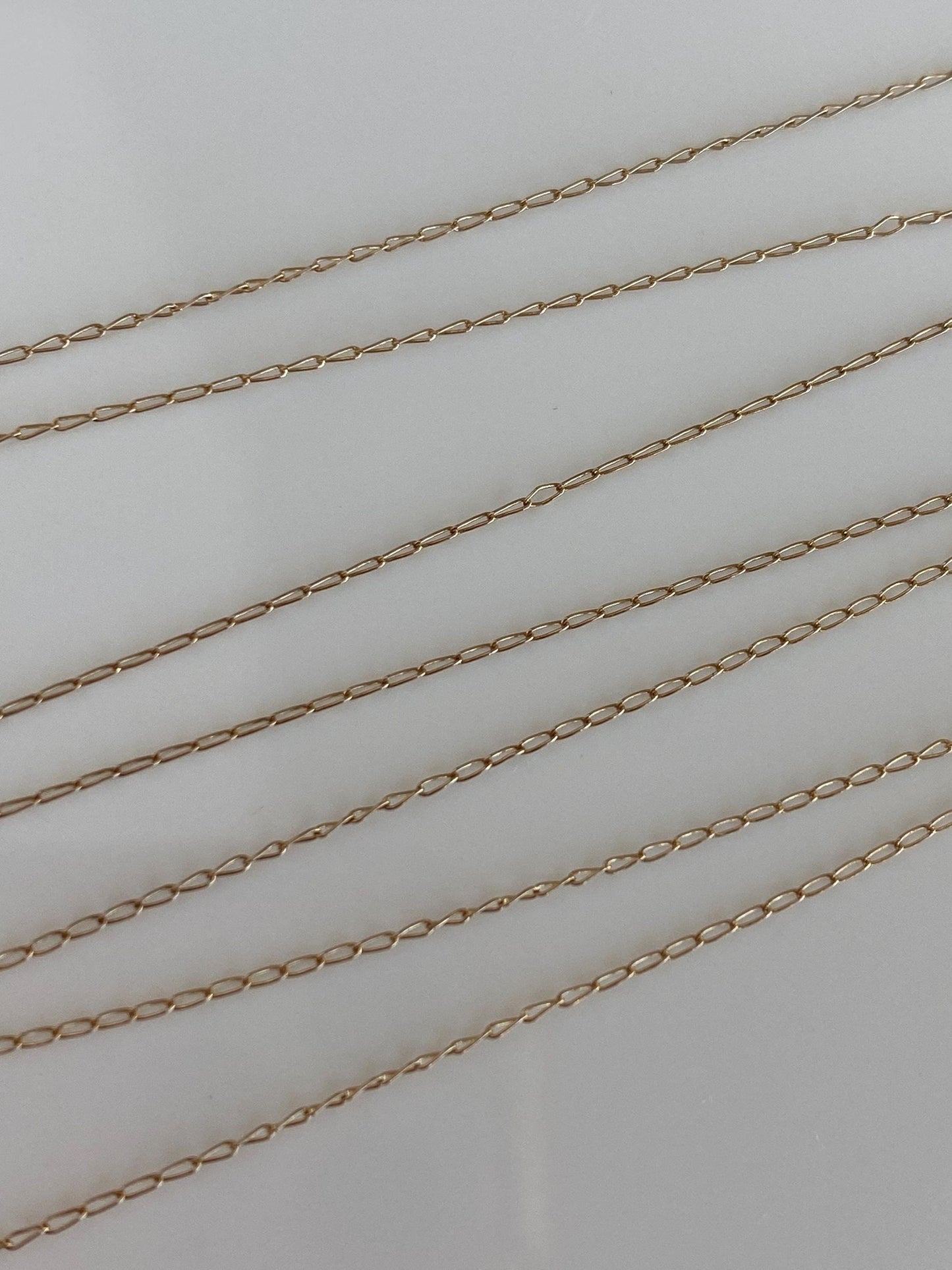 Vintage Solid 14k Yellow Gold Dainty Chain Necklace - 20.5 inches