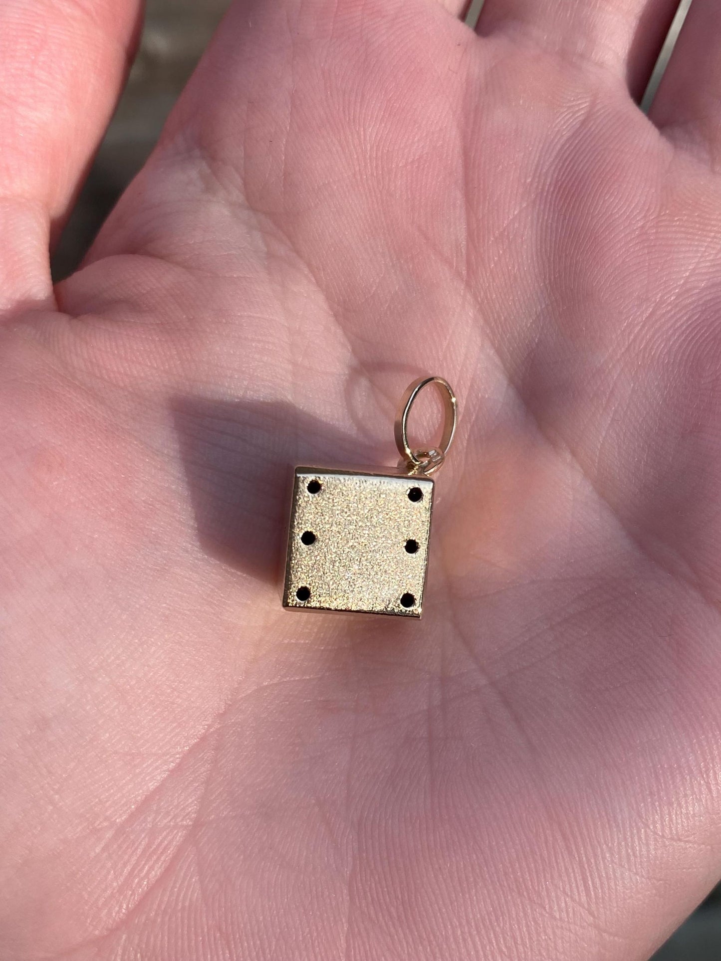 Vintage 14k Yellow Gold Die Dice Charm