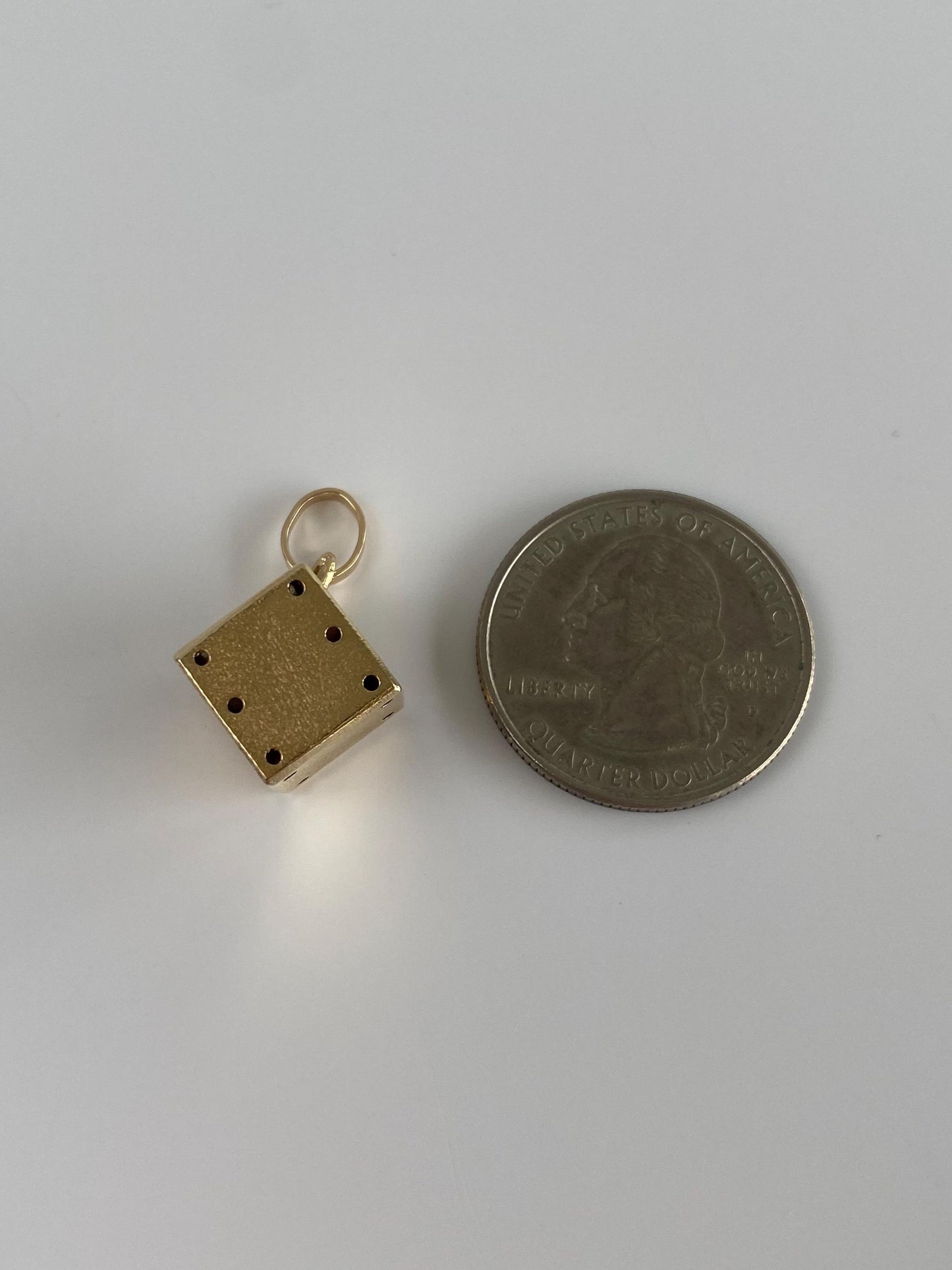 Vintage 14k Yellow Gold Die Dice Charm