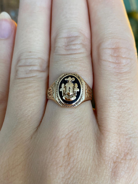Vintage Solid 10k Rosey Gold 1932 Class Ring - Size 6