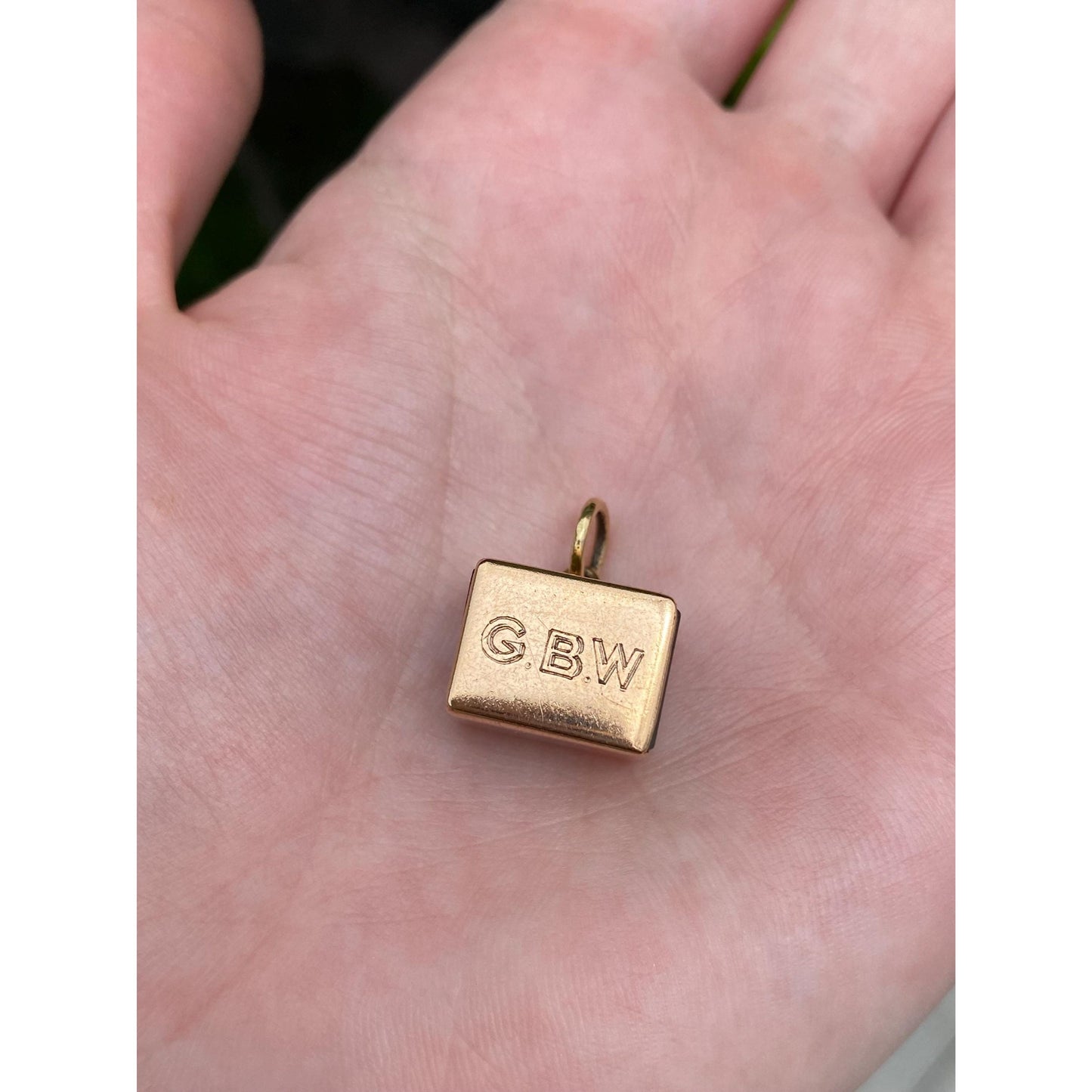 Vintage Solid 18k Yellow Gold Money Box Charm