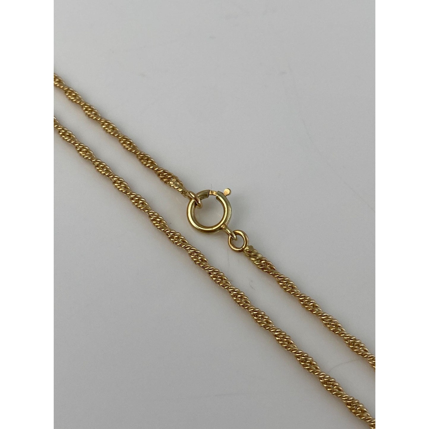 Vintage Solid 14k Yellow Gold Twist Chain Necklace - 27 inches