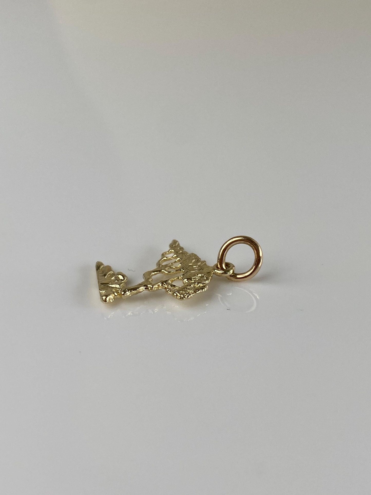 Vintage Solid 14k Yellow Gold Bonsai Tree Charm