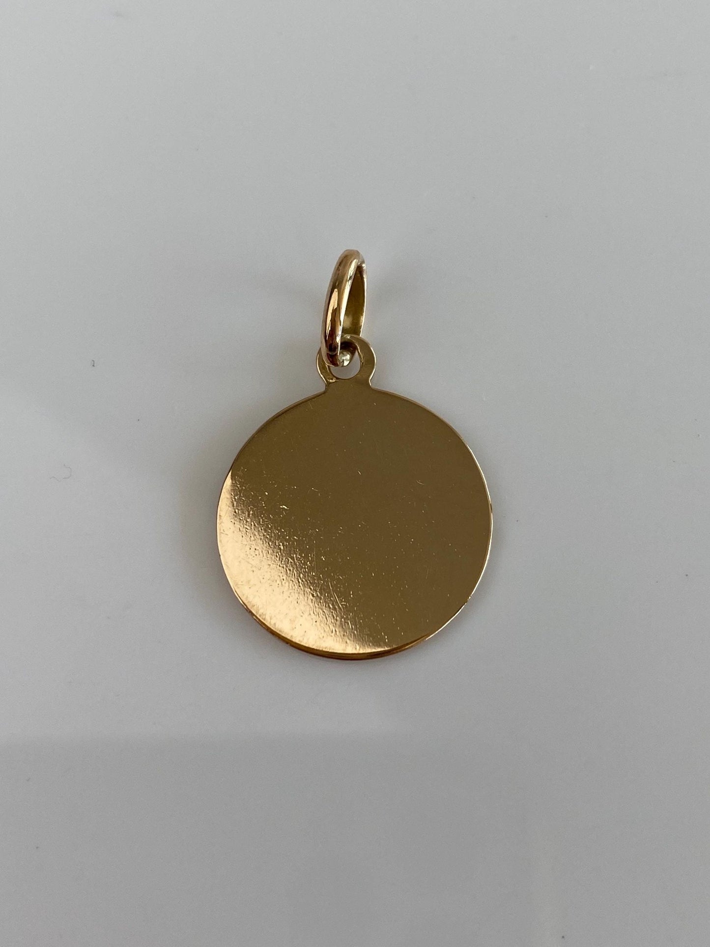 Vintage Solid 18k Rose & Yellow Gold Virgin Mary Charm