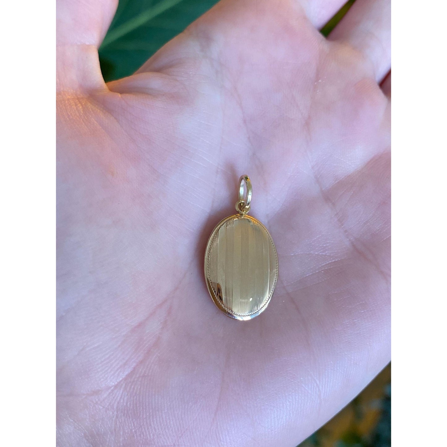 Vintage Solid 10k Yellow Gold Lined Cufflink Conversion Charm